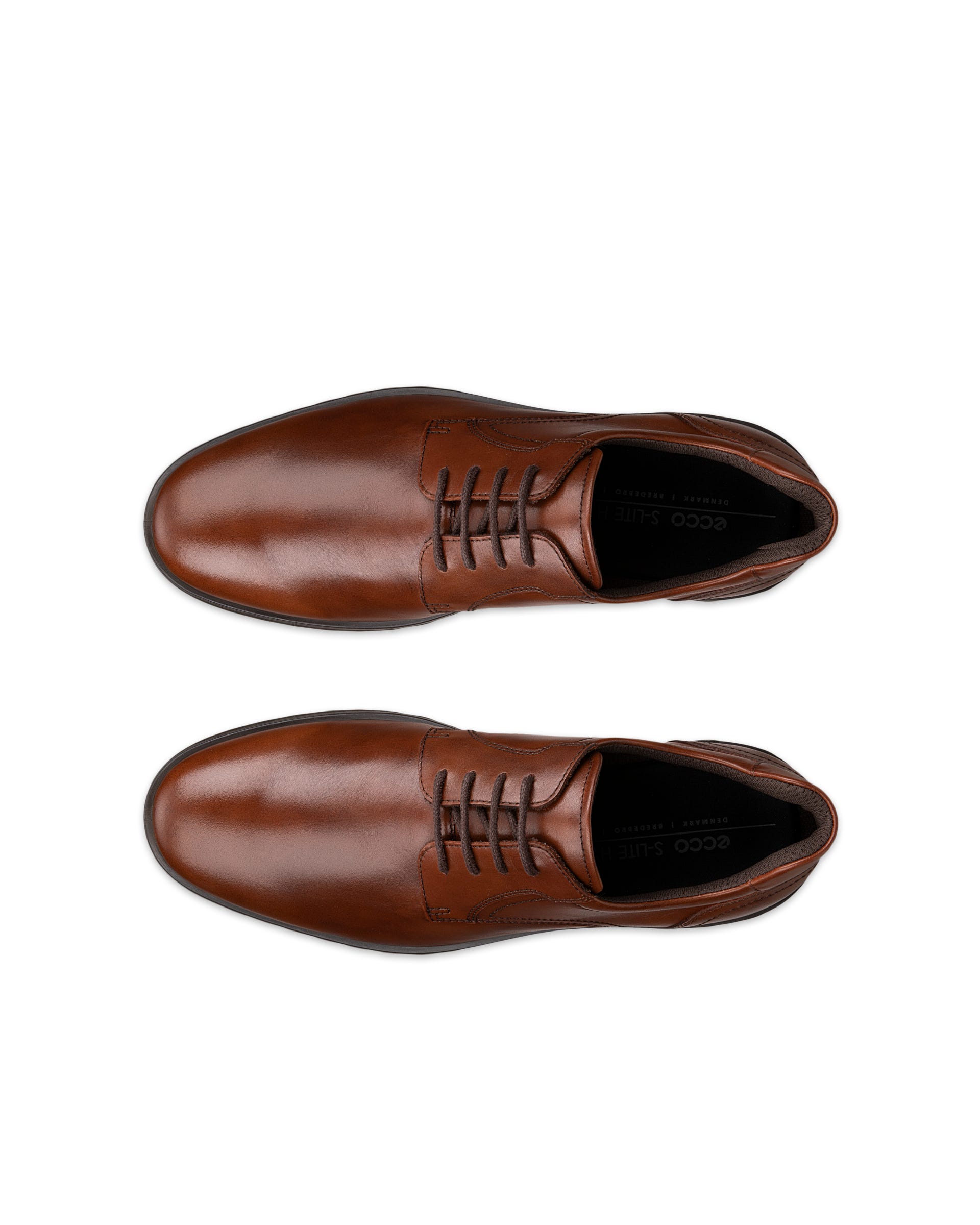 ECCO® S LITE HYBRID herre derby sko skinn - Brun - Top left pair