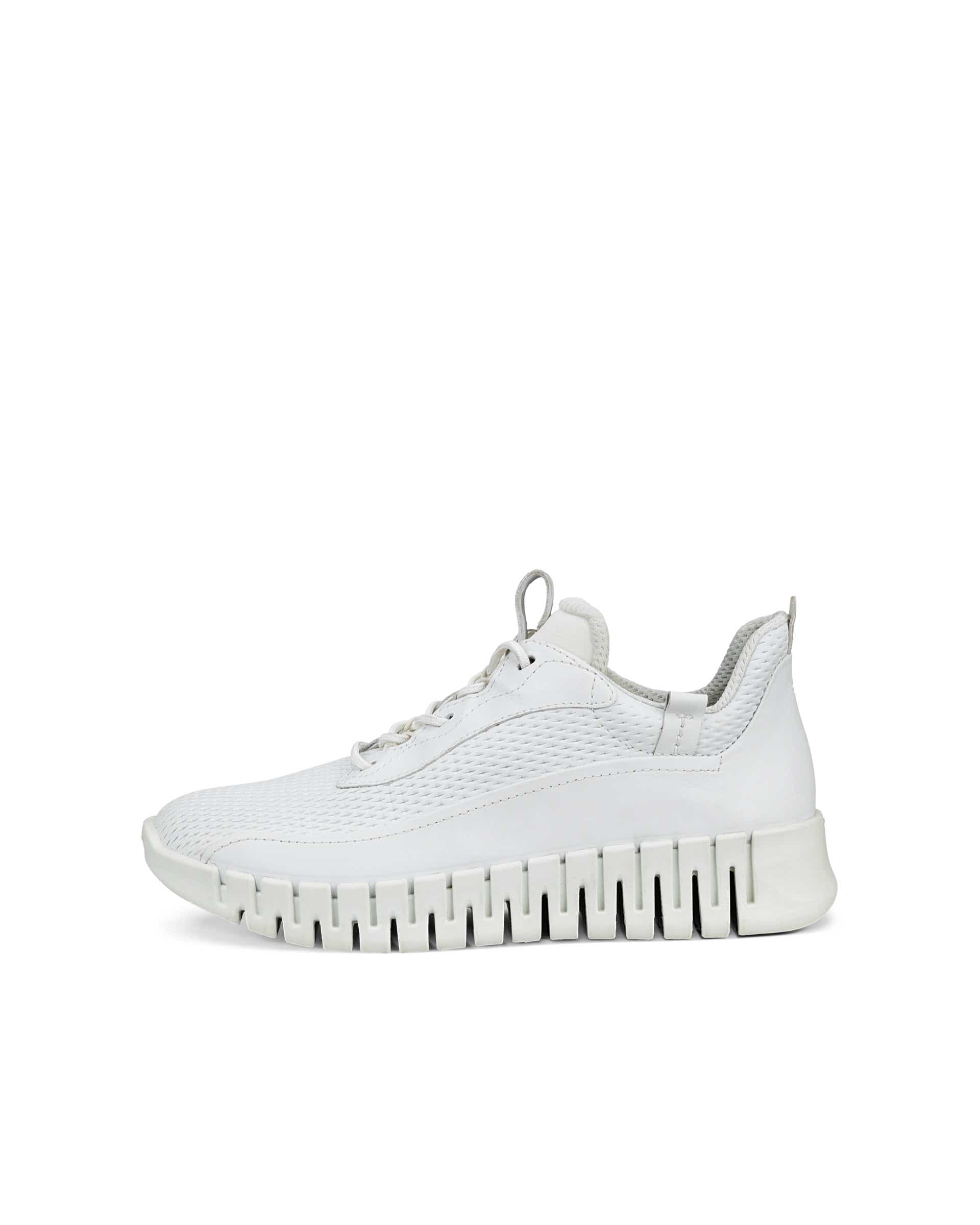 Women's ECCO® Gruuv Leather Sneaker - White - Outside