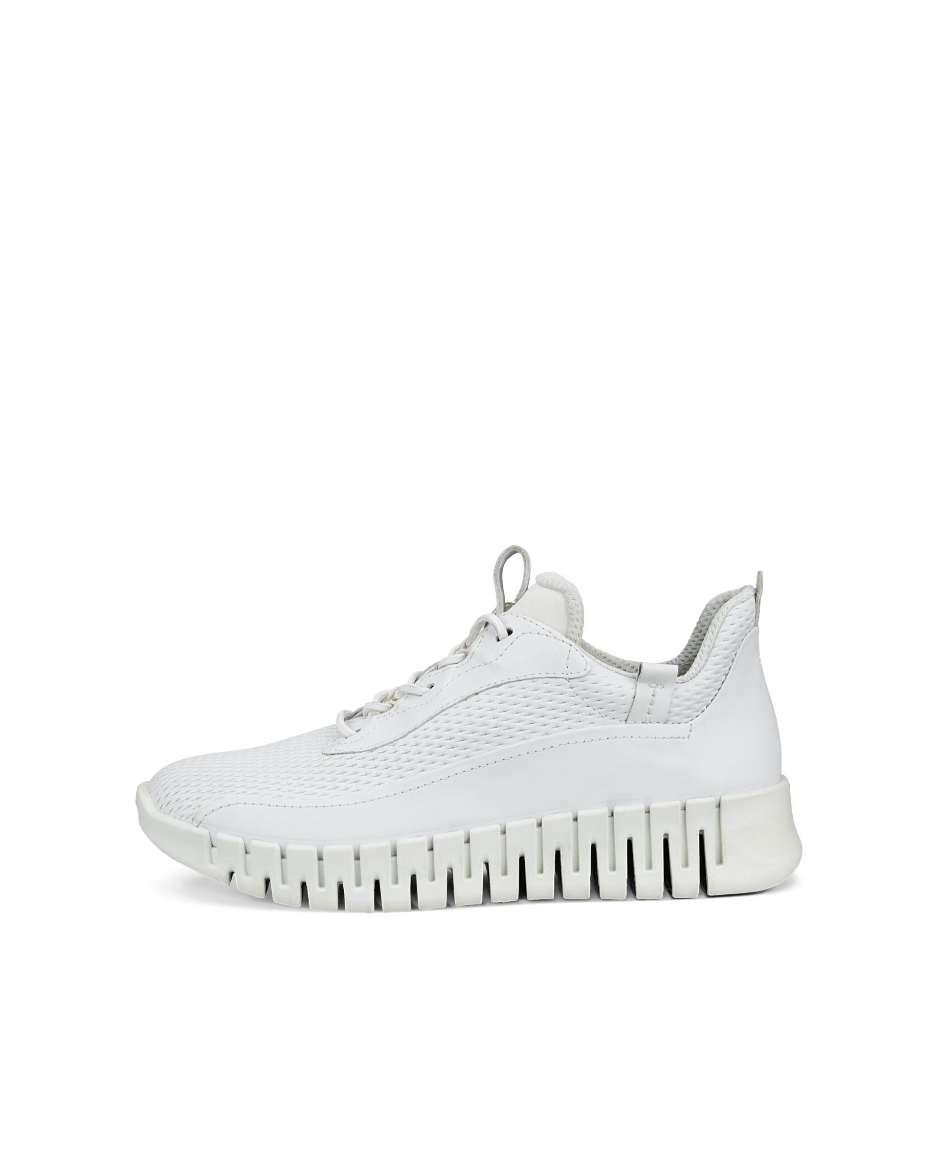 Women's ECCO® Gruuv Leather Sneaker - White - Outside