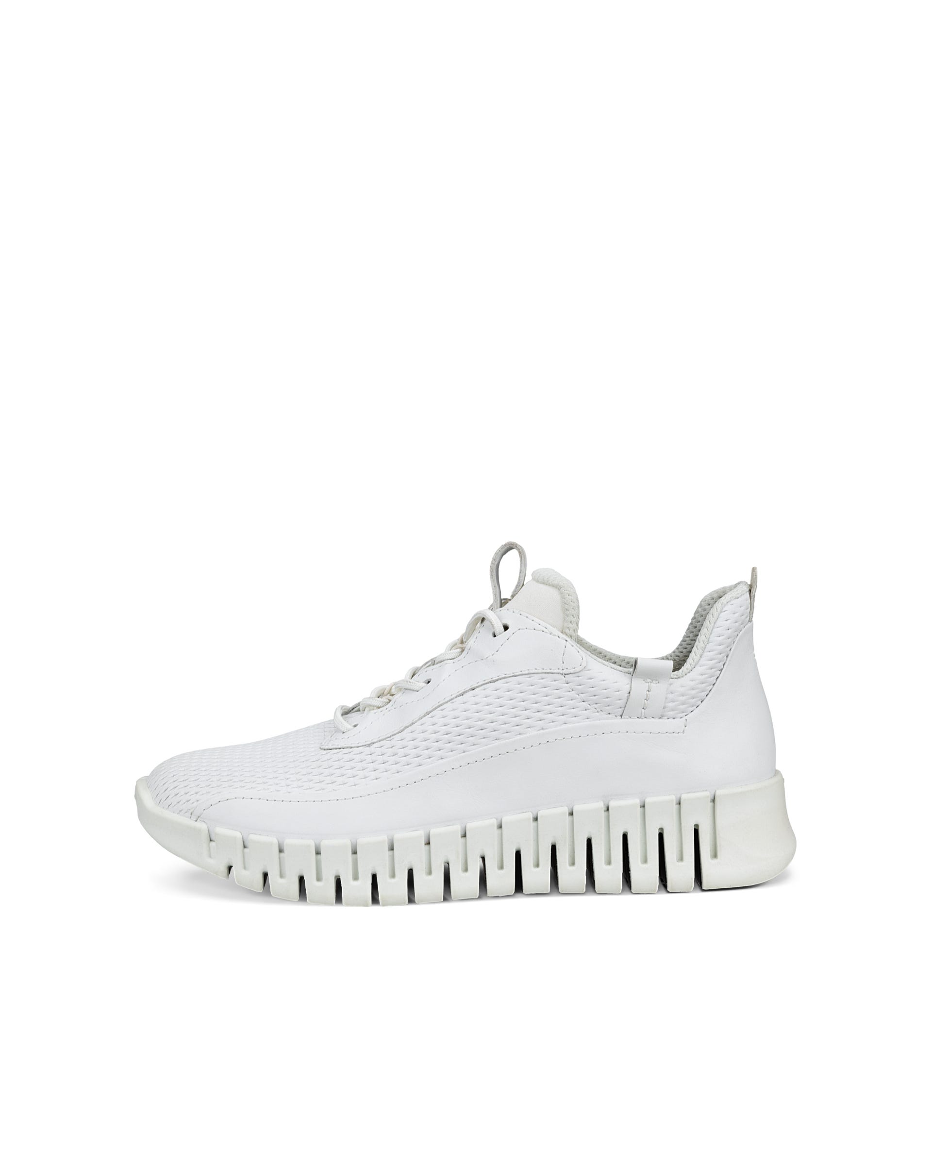 Women's ECCO® Gruuv Leather Sneaker - White - Outside