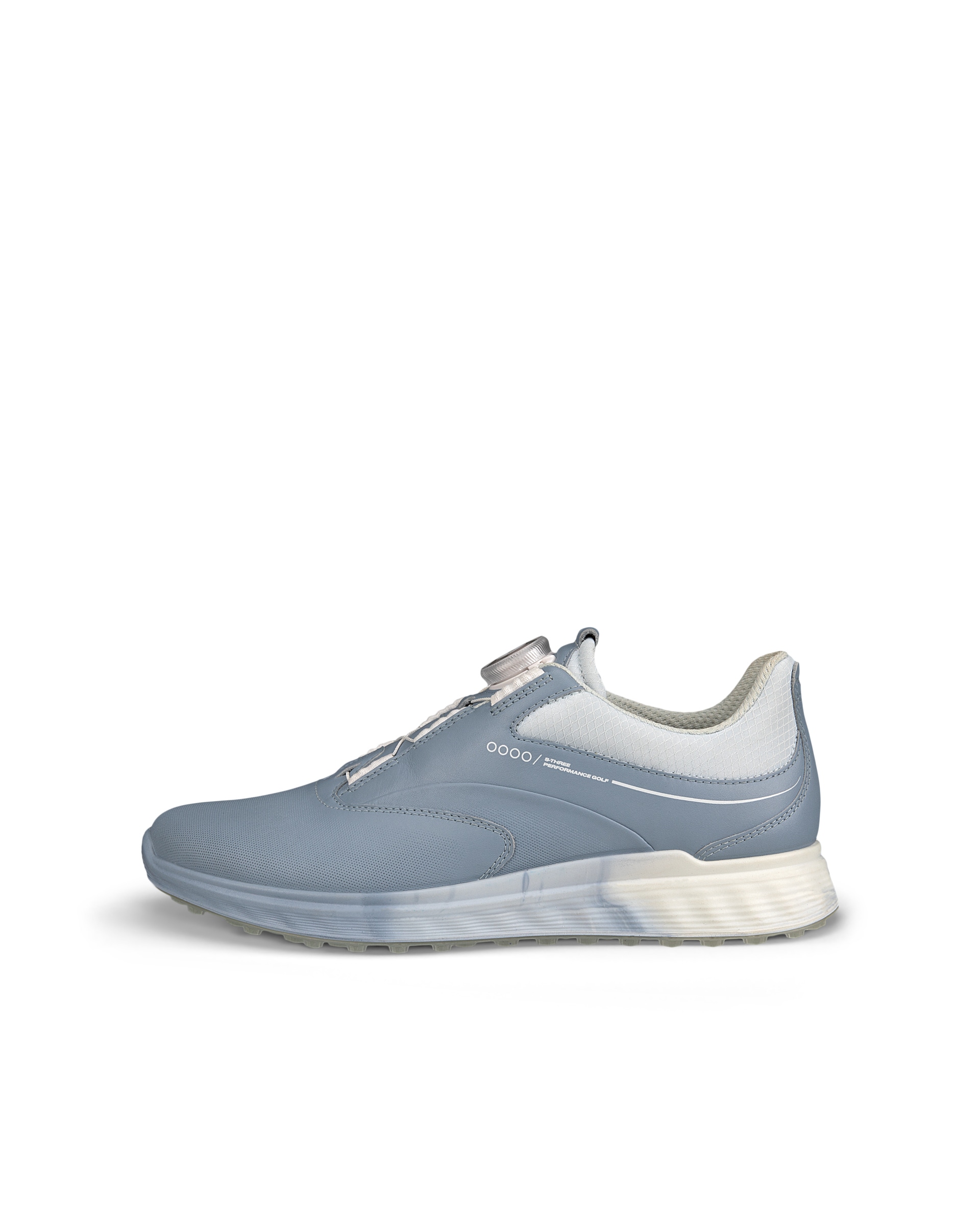 ECCO Golf S Three BOA ウィメンズ レザーGore-Texゴルフシューズ - ブルー - Outside