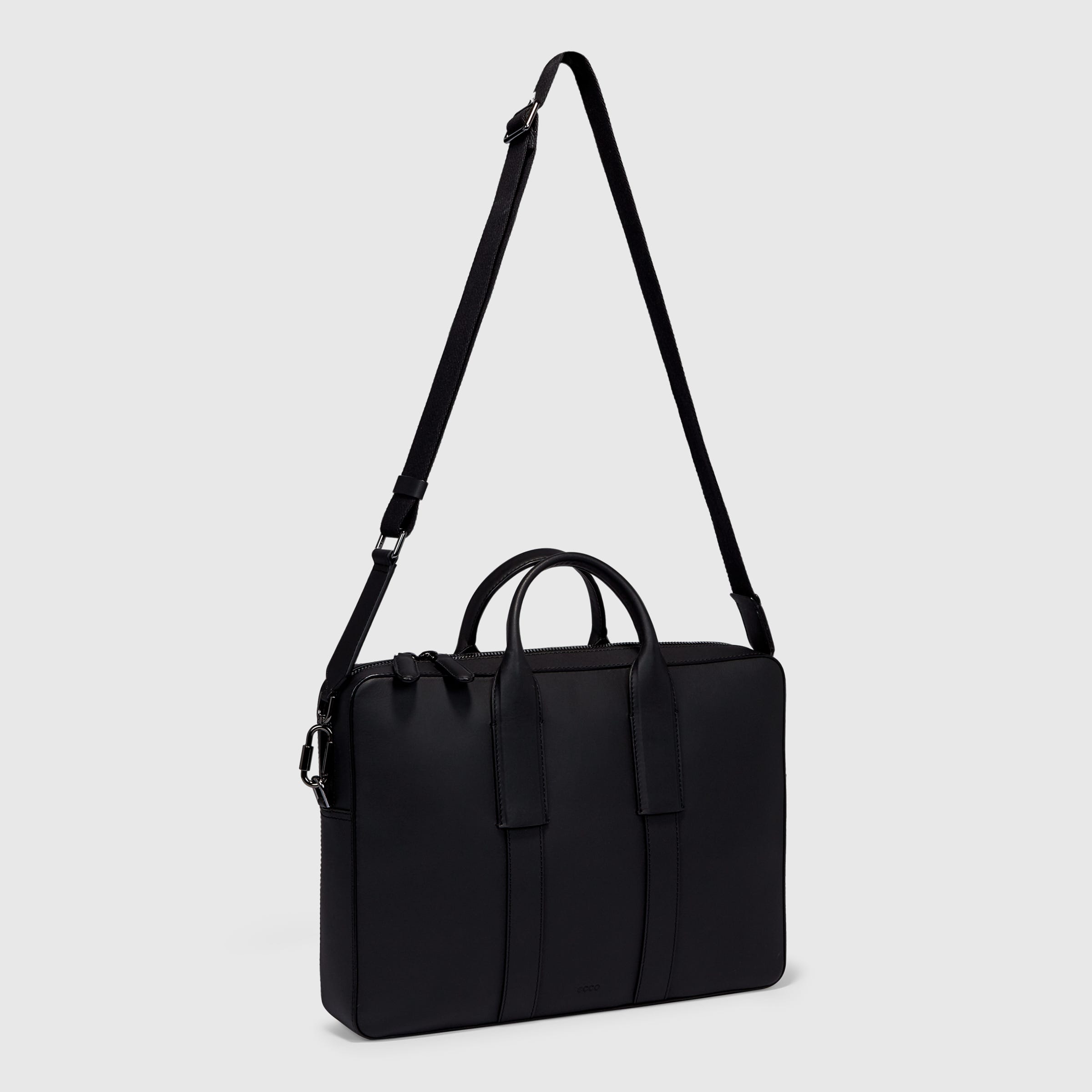 ECCO® City Leather Laptop Bag - Black - Main