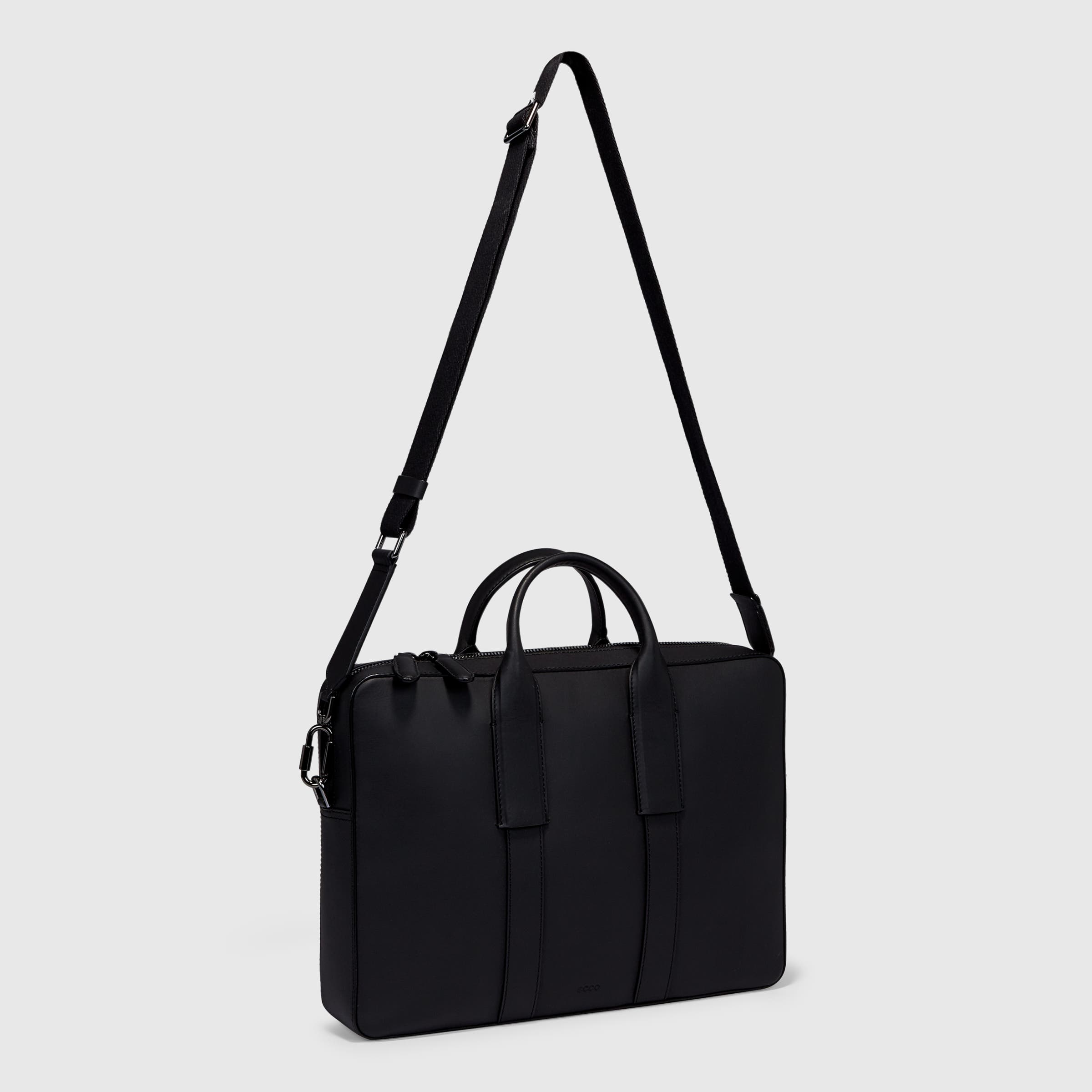 ECCO® City Leather Laptop Bag - Black - Main
