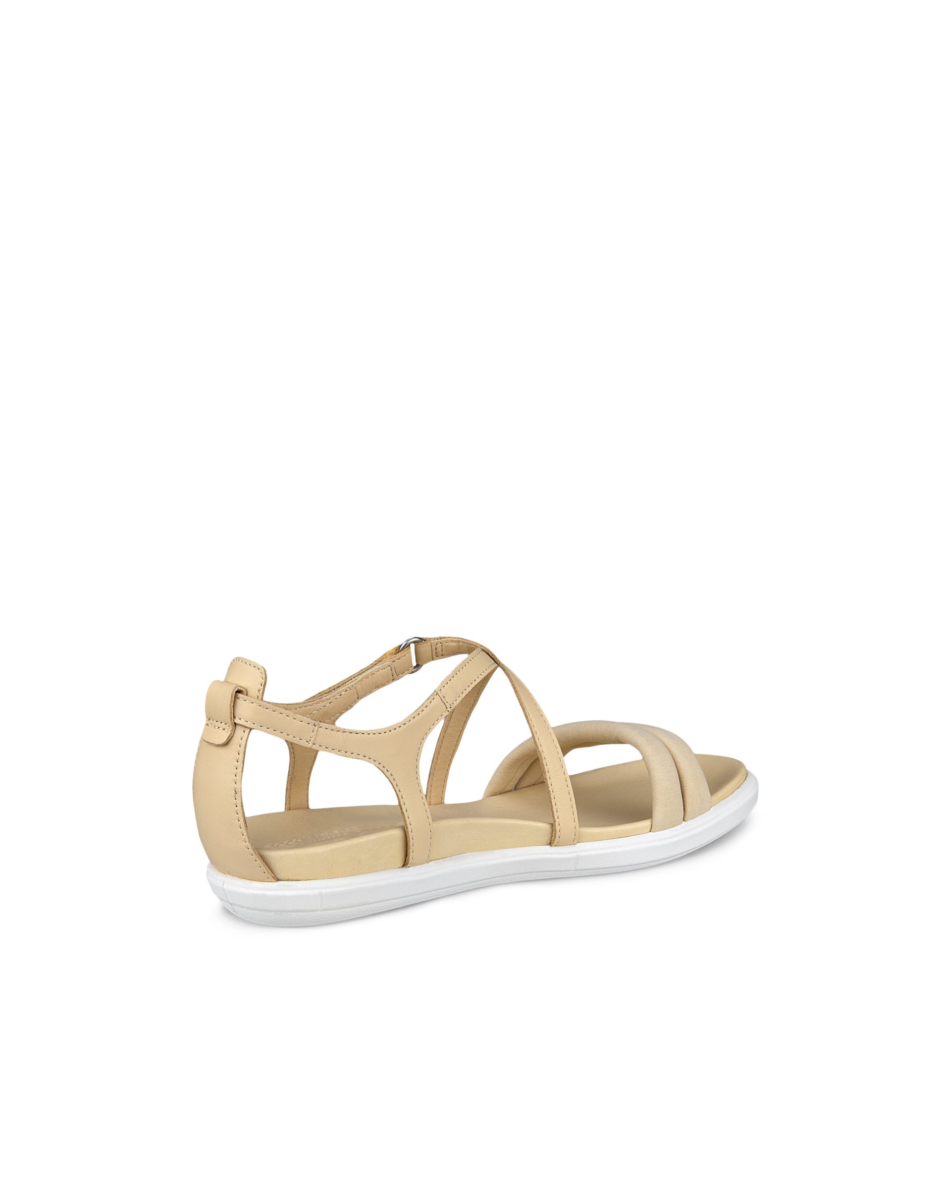 Women's ECCO® Simpil Leather Flat Sandal - Yellow - Back