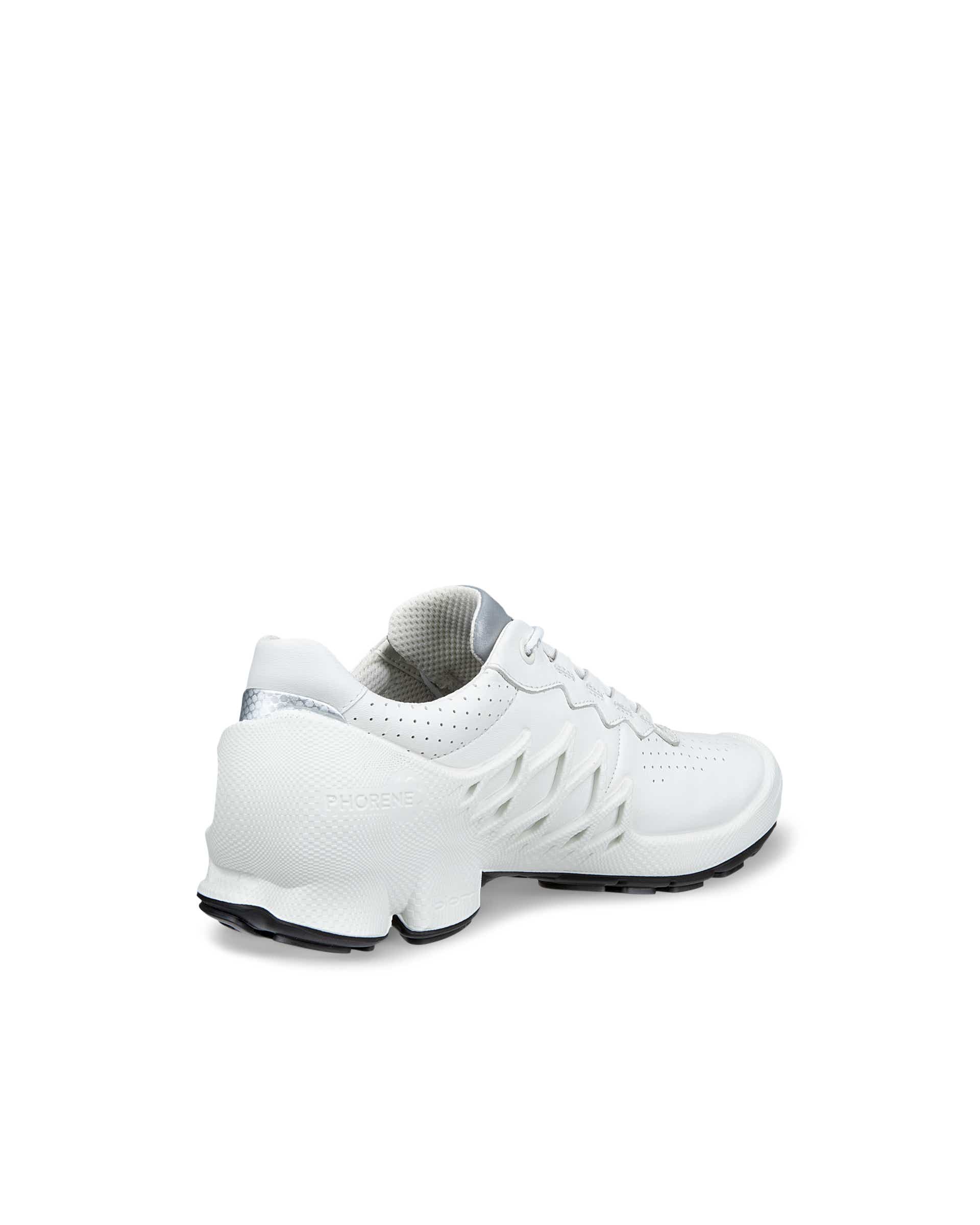 Women's ECCO® Biom Aex Leather Sneaker - White - Back