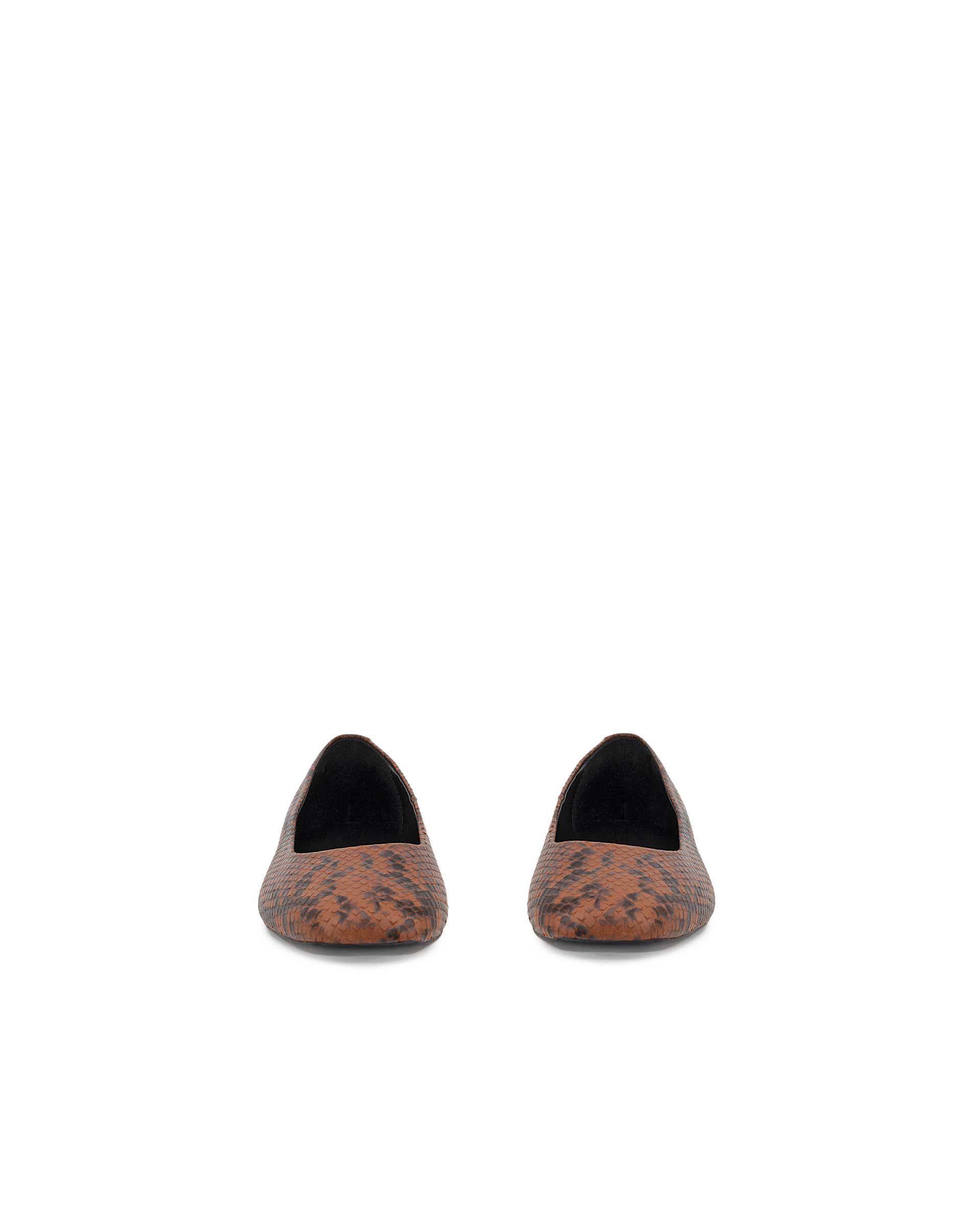 ECCO® MARGOT dames leren ballerina - Bruin - Front pair