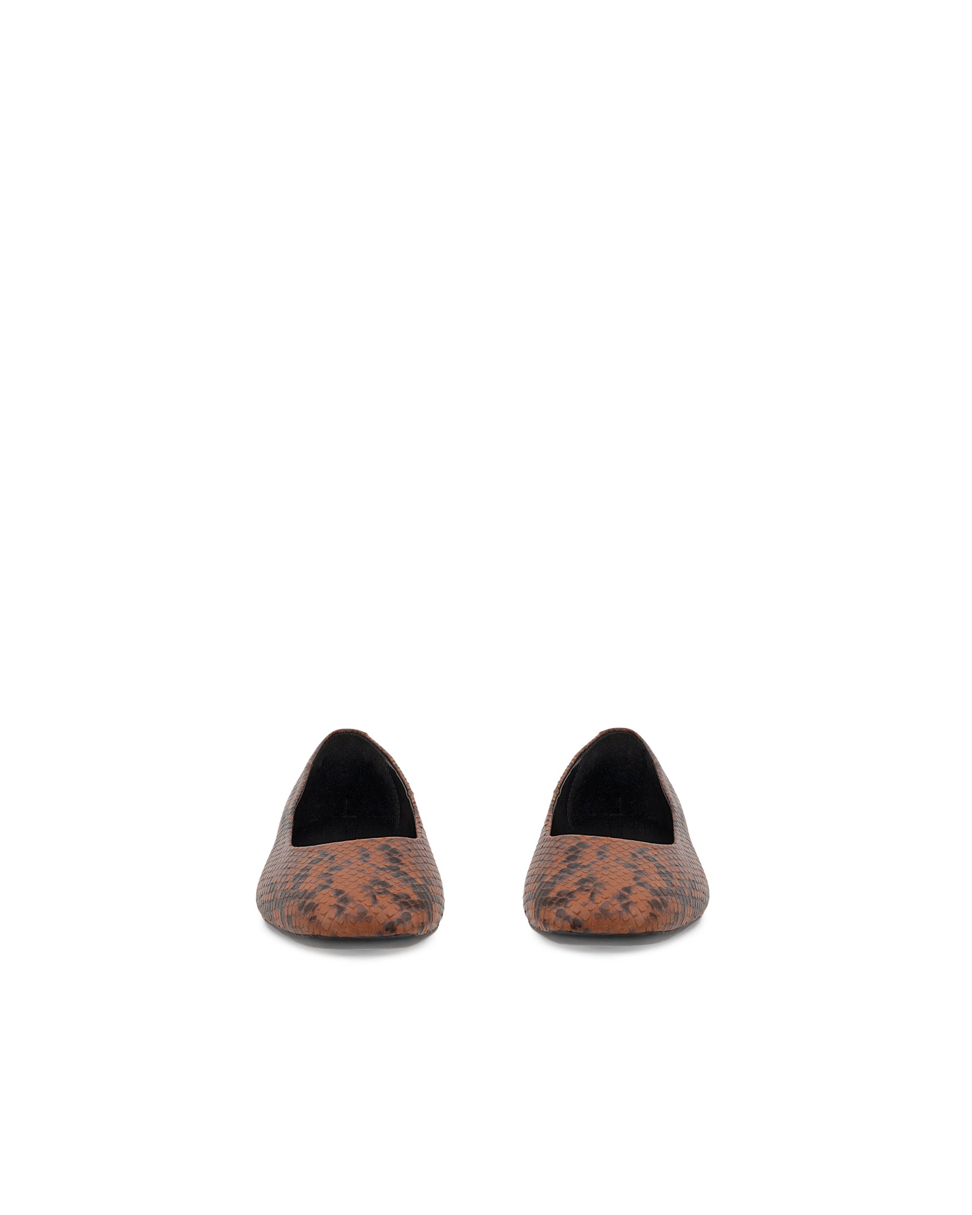 Ženski usnjene balerinke ECCO® MARGOT - Rjava - Front pair