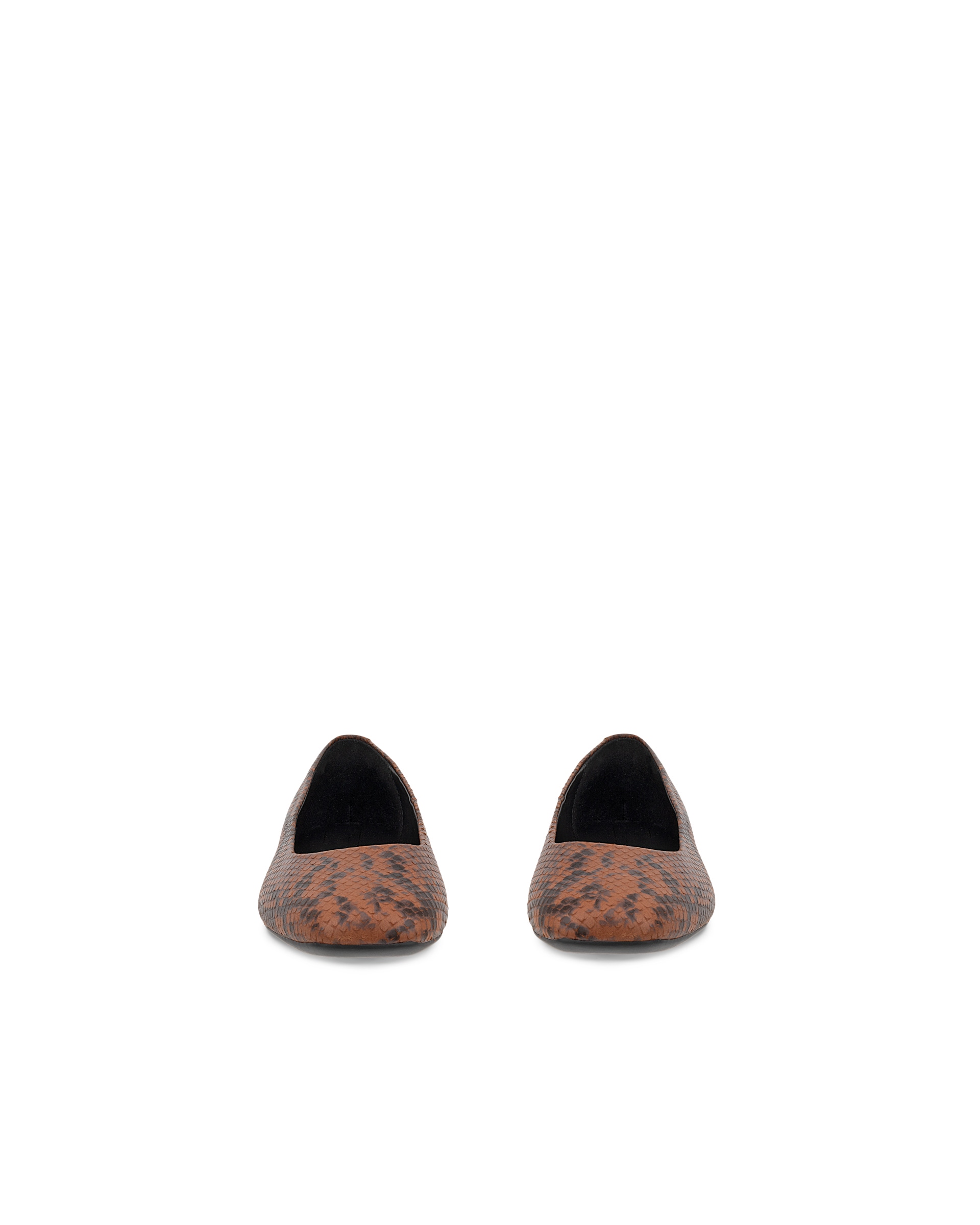 ECCO® MARGOT dames leren ballerina - Bruin - Front pair