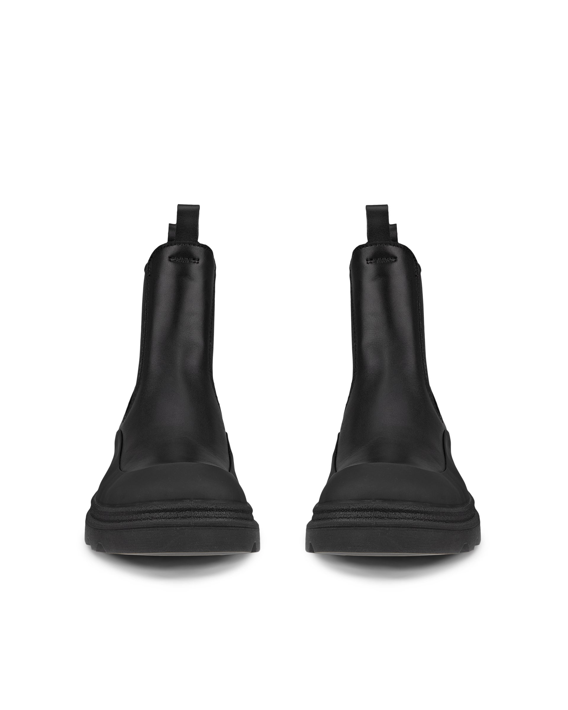 Dámske kožené nízke členkové čižmy ECCO® Grainer - Čierna - Front pair