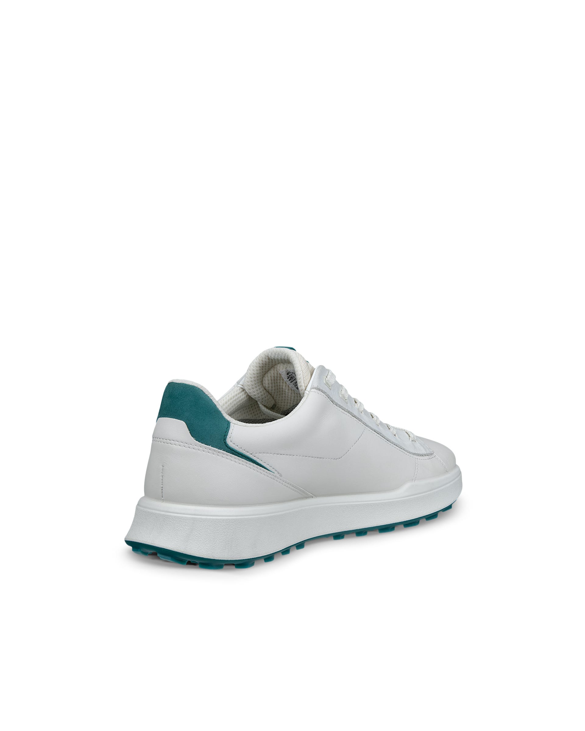 Men's ECCO® Golf Street Vibe Leather Waterproof Golf Shoe - White - Back