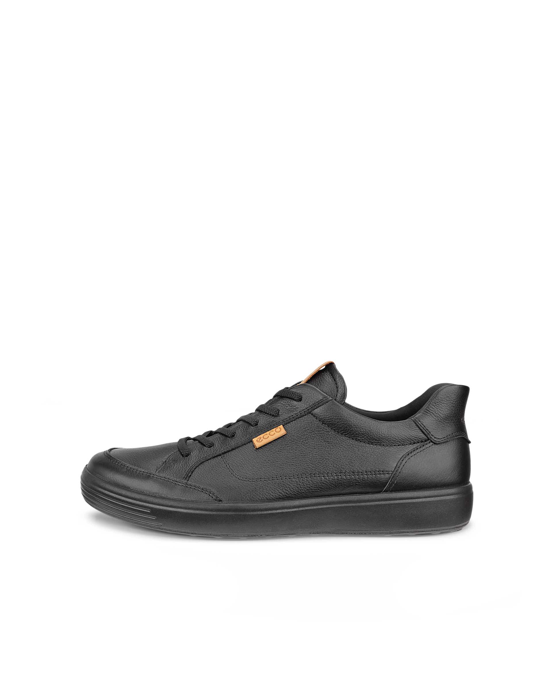 Miesten ECCO® SOFT 7 nahka tennari - Musta - Outside