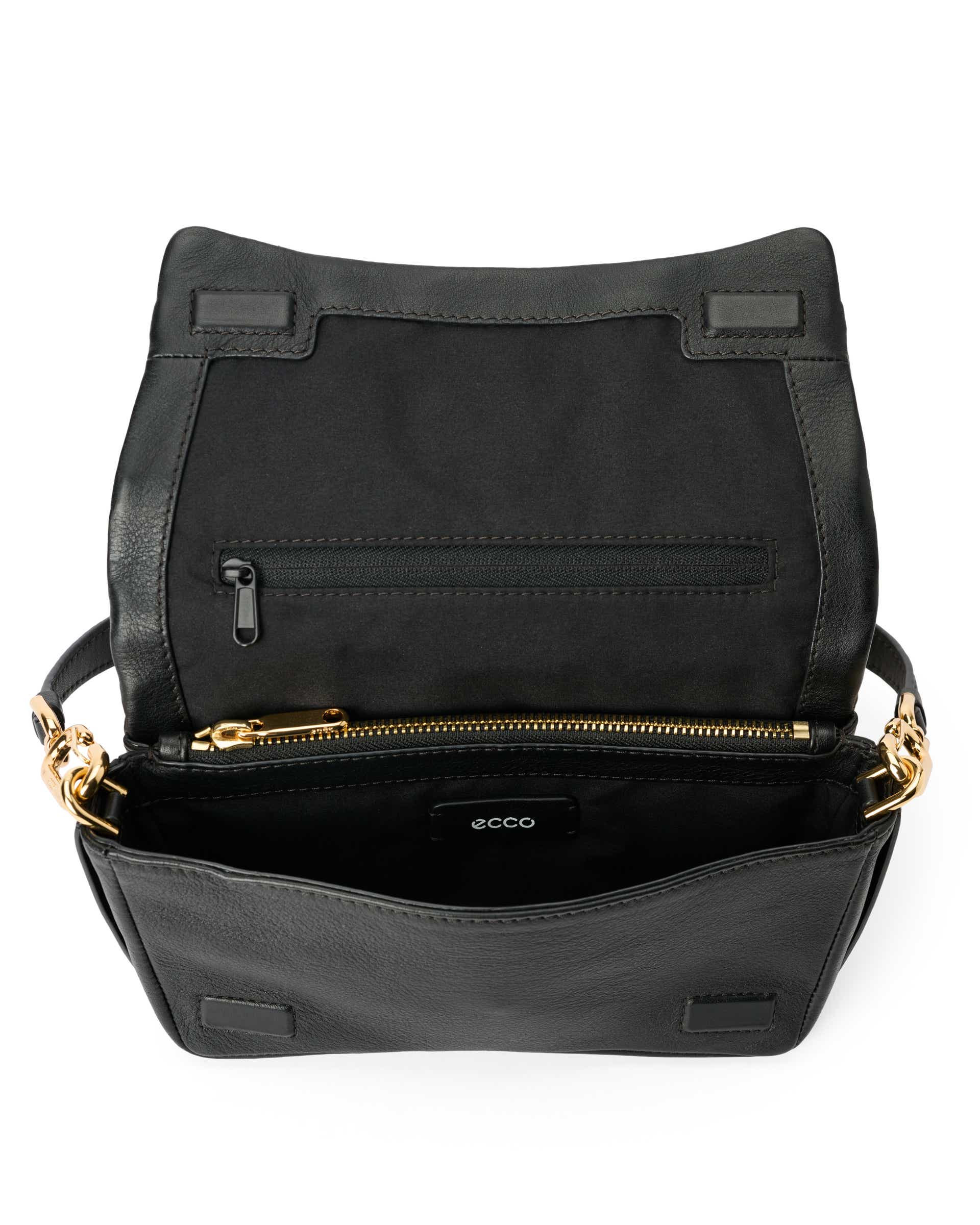 ECCO® Pinch Bag kožna torba preko ramena - Crna - Inside