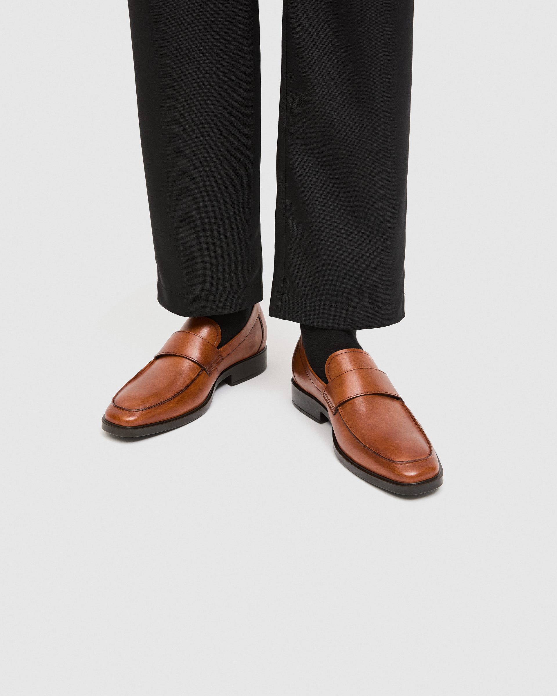 Men's ECCO® Metropole Milan Leather Loafer - Brown - Lifestyle image-1