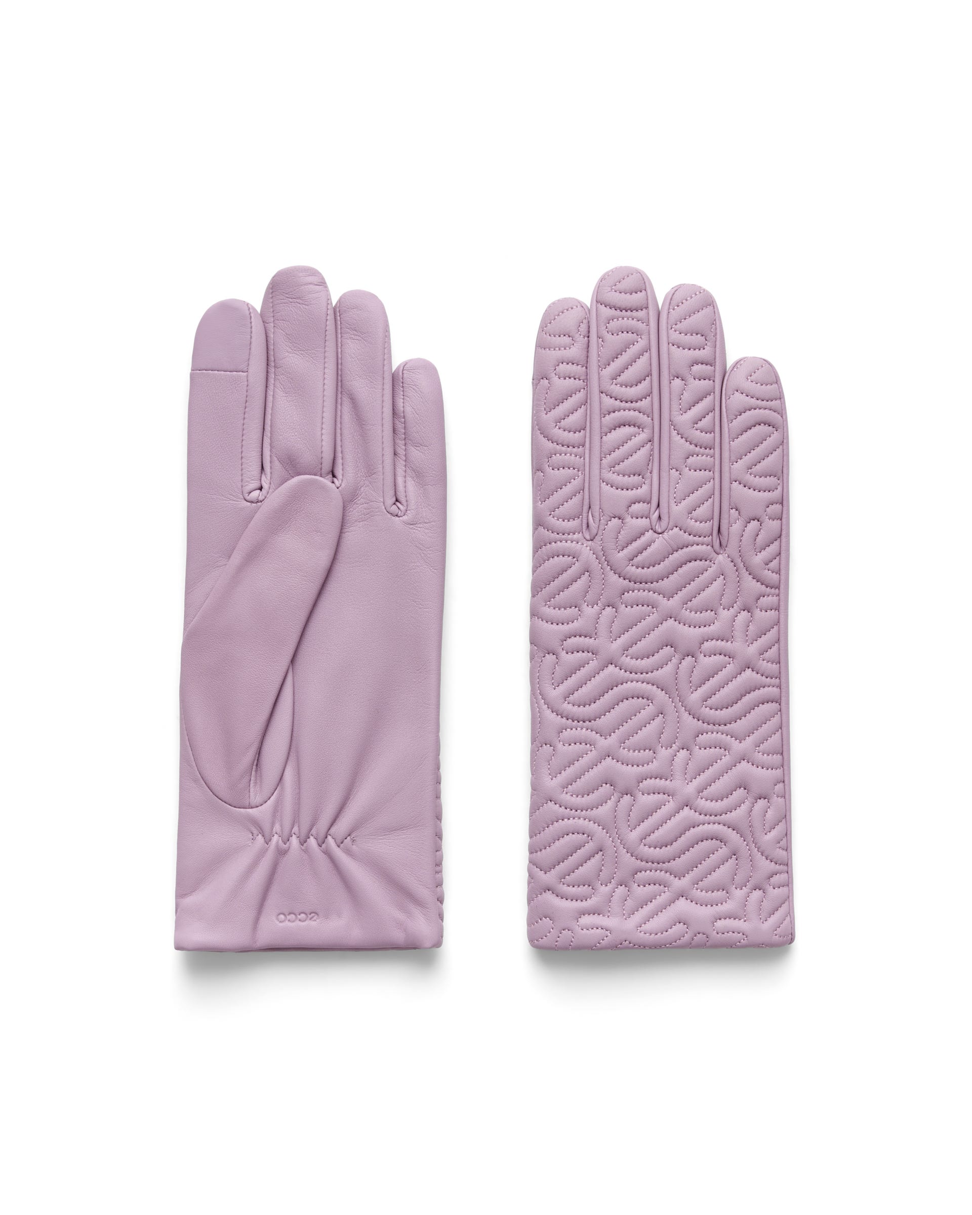 ECCO® gants en cuir pour femme - Violet - Main