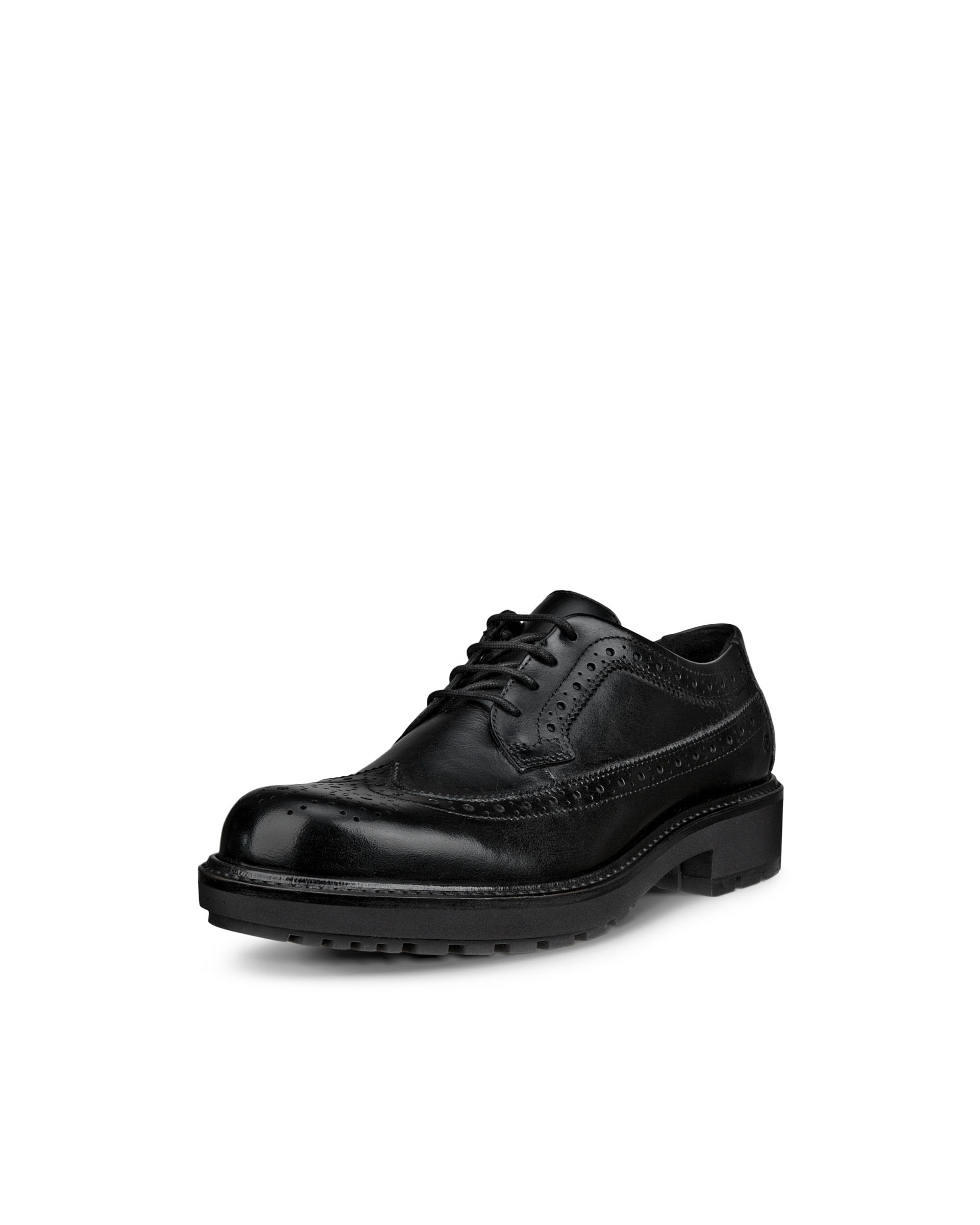 Women's ECCO® Metropole Oslo Leather Derby Shoe - Black - Main