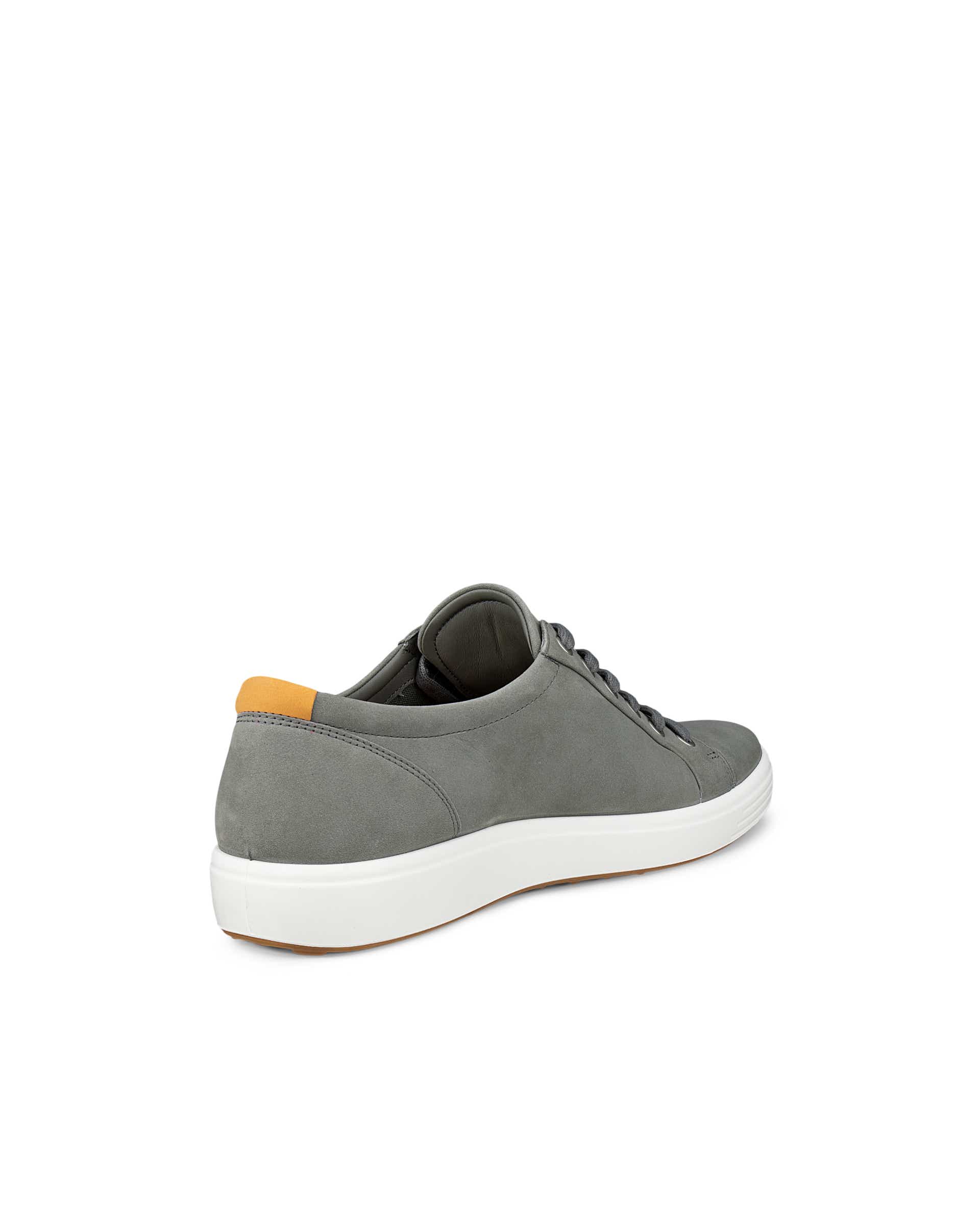 ECCO® SOFT 7 baskets en nubuck pour homme - Gris - Back