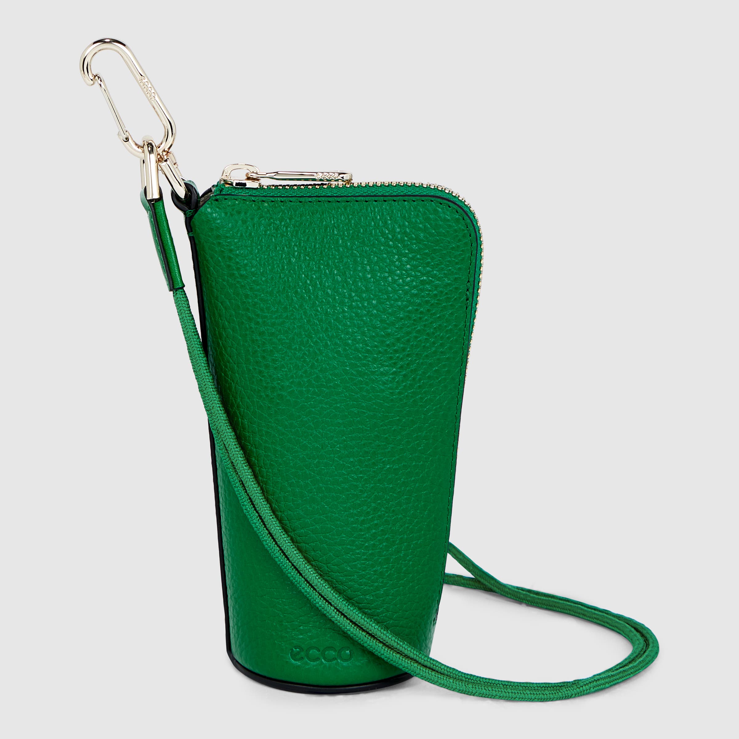 ECCO® Textureblock Leather Pouch Bag - Green - Main
