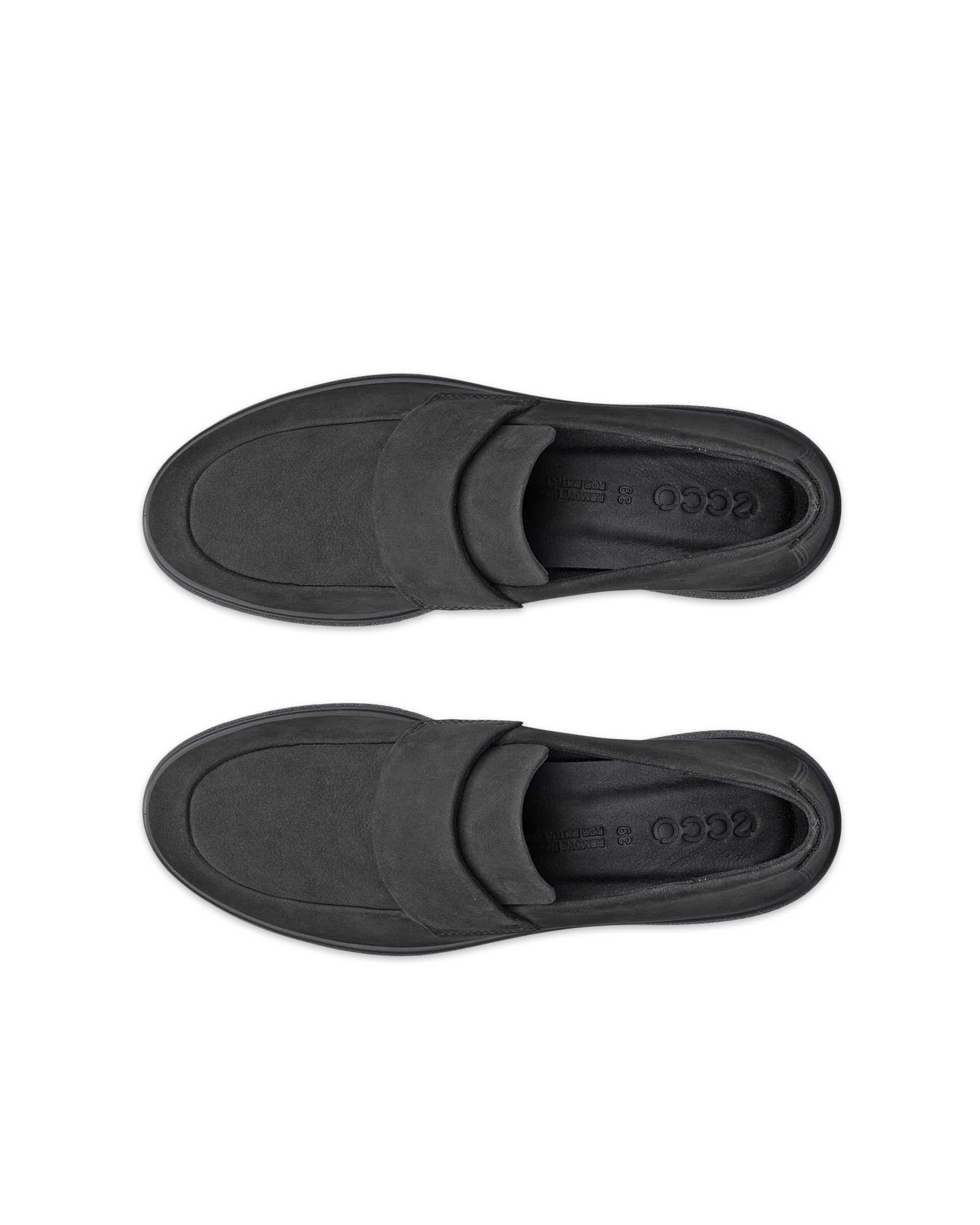 ECCO® BELLA 2 dames nubuck loafer - Zwart - Top left pair