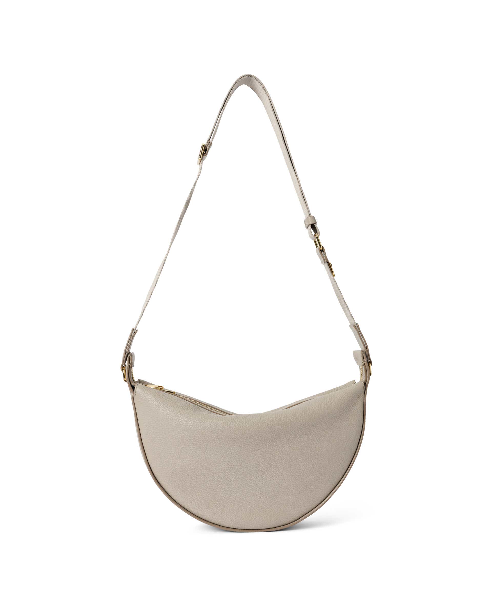 ECCO® Medium Fortune Leather Crossbody Bag - Beige - Back