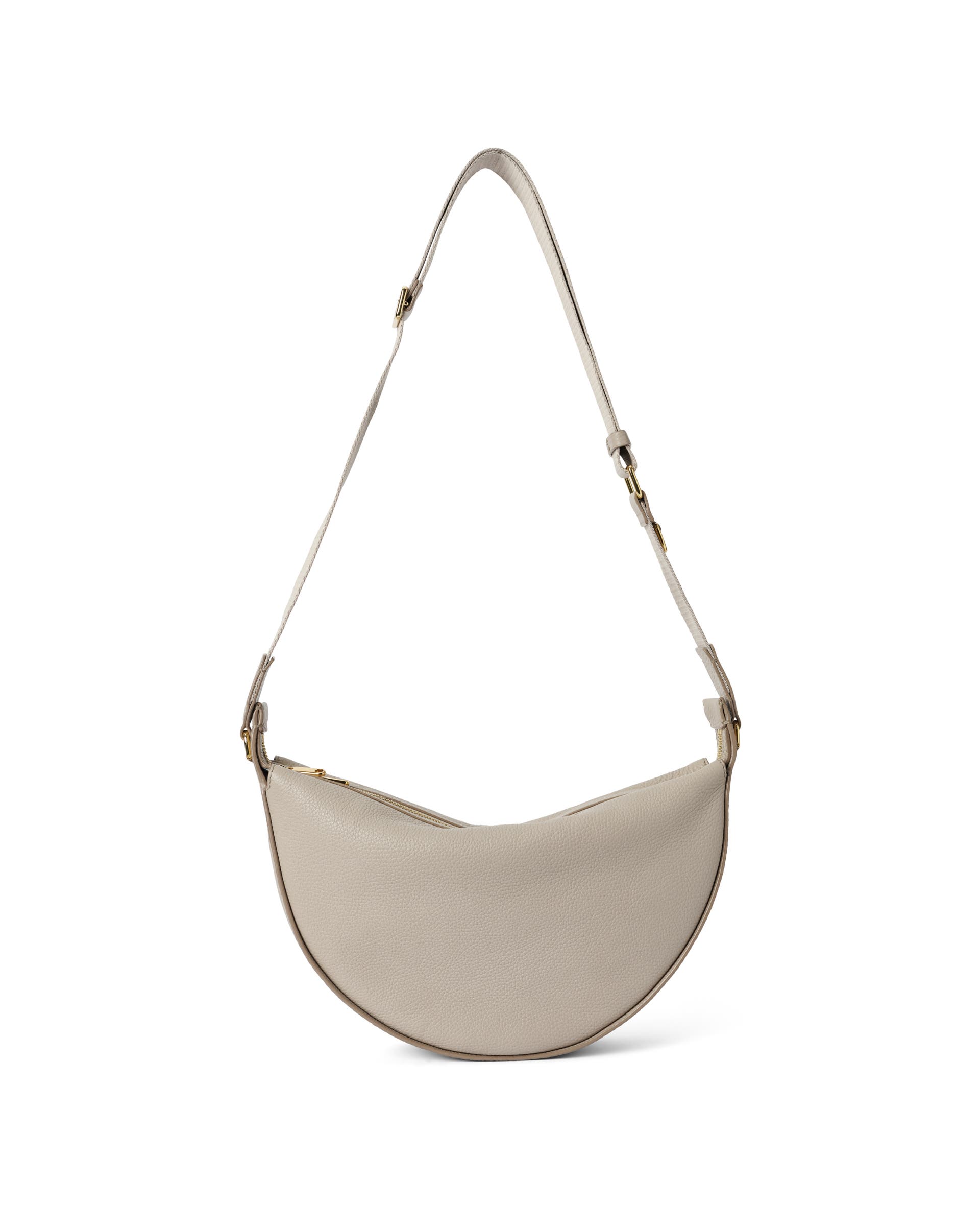 ECCO® Medium Fortune Leather Crossbody Bag - Beige - Back