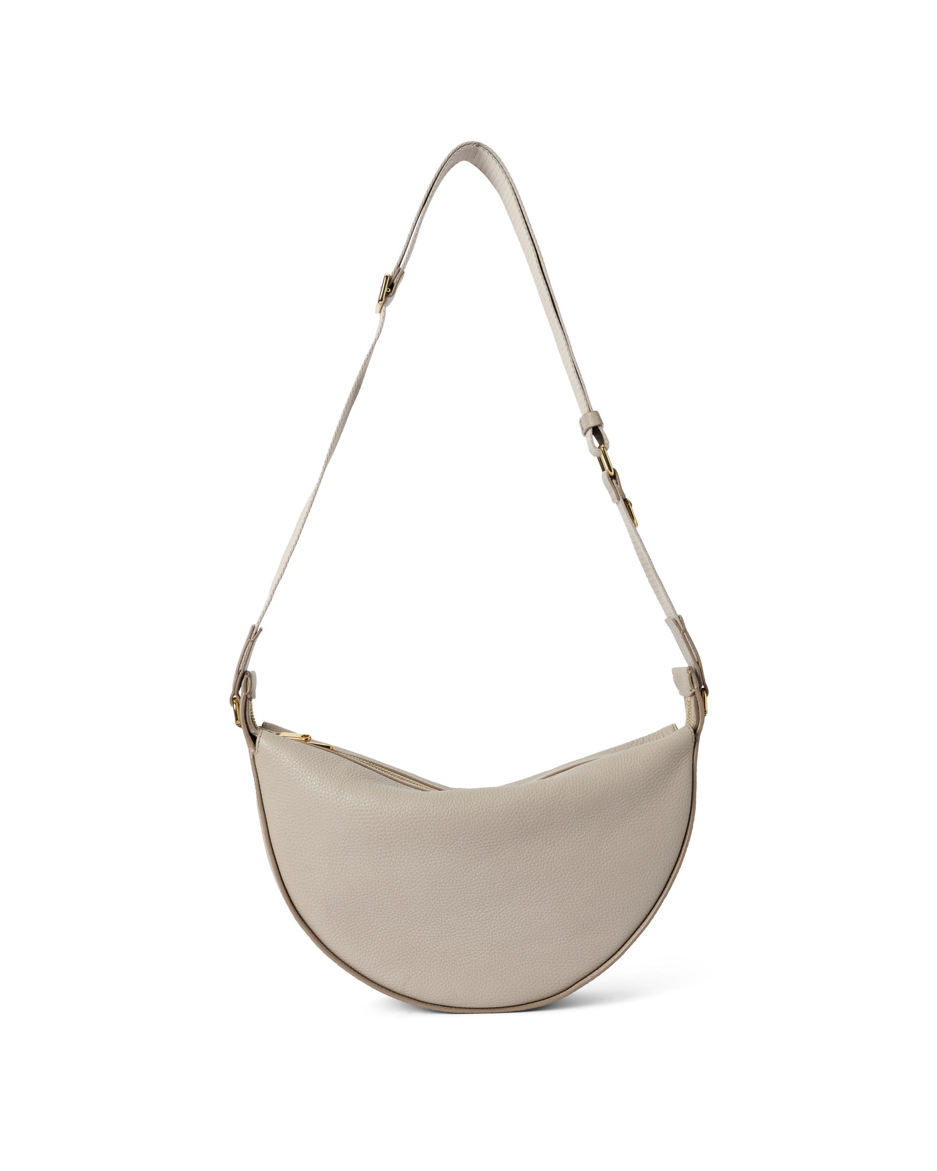 ECCO® Medium Fortune Leather Crossbody Bag - Beige - Back