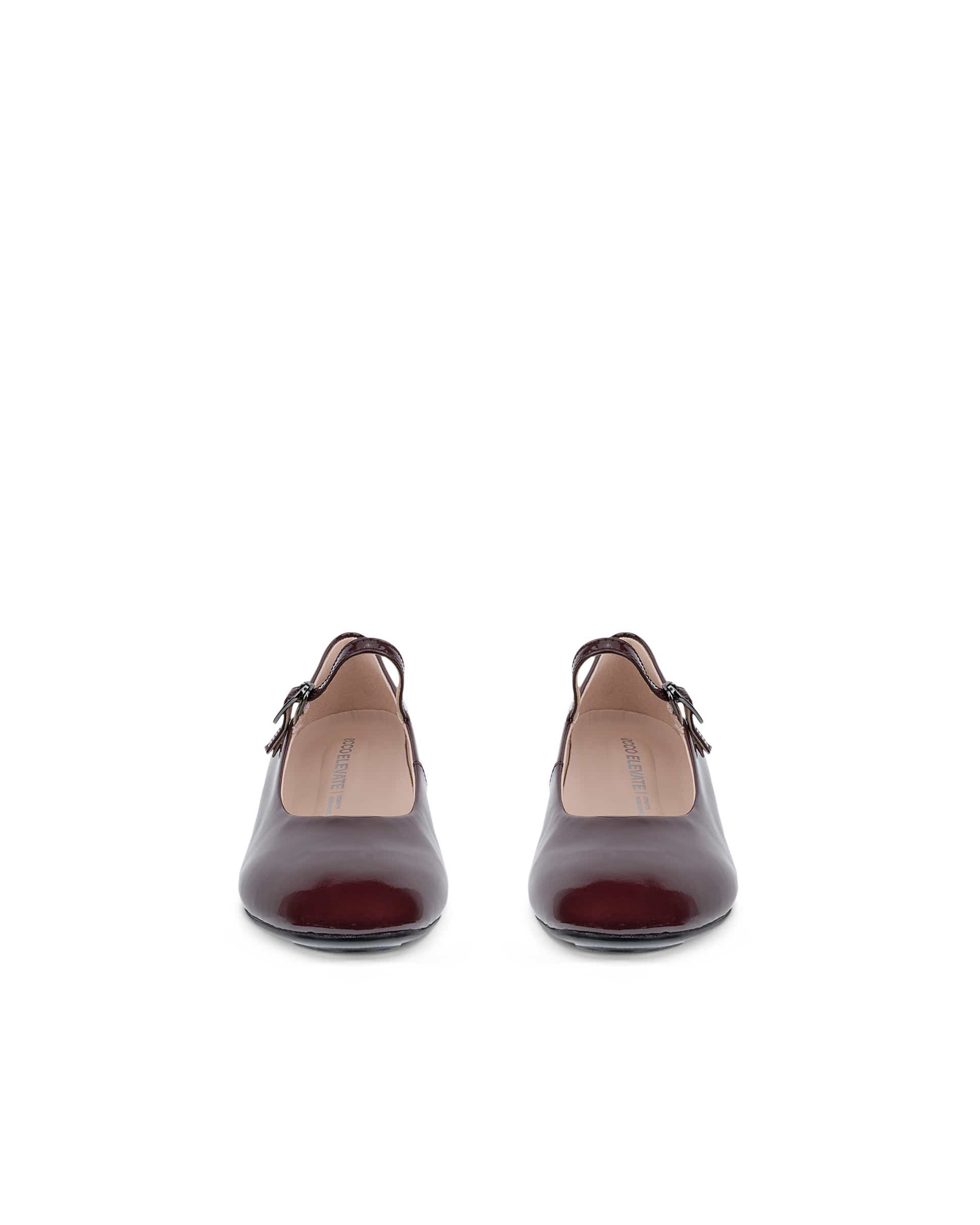 ECCO® ELEVATE WEDGE babies en cuir pour femme - Rouge - Front pair