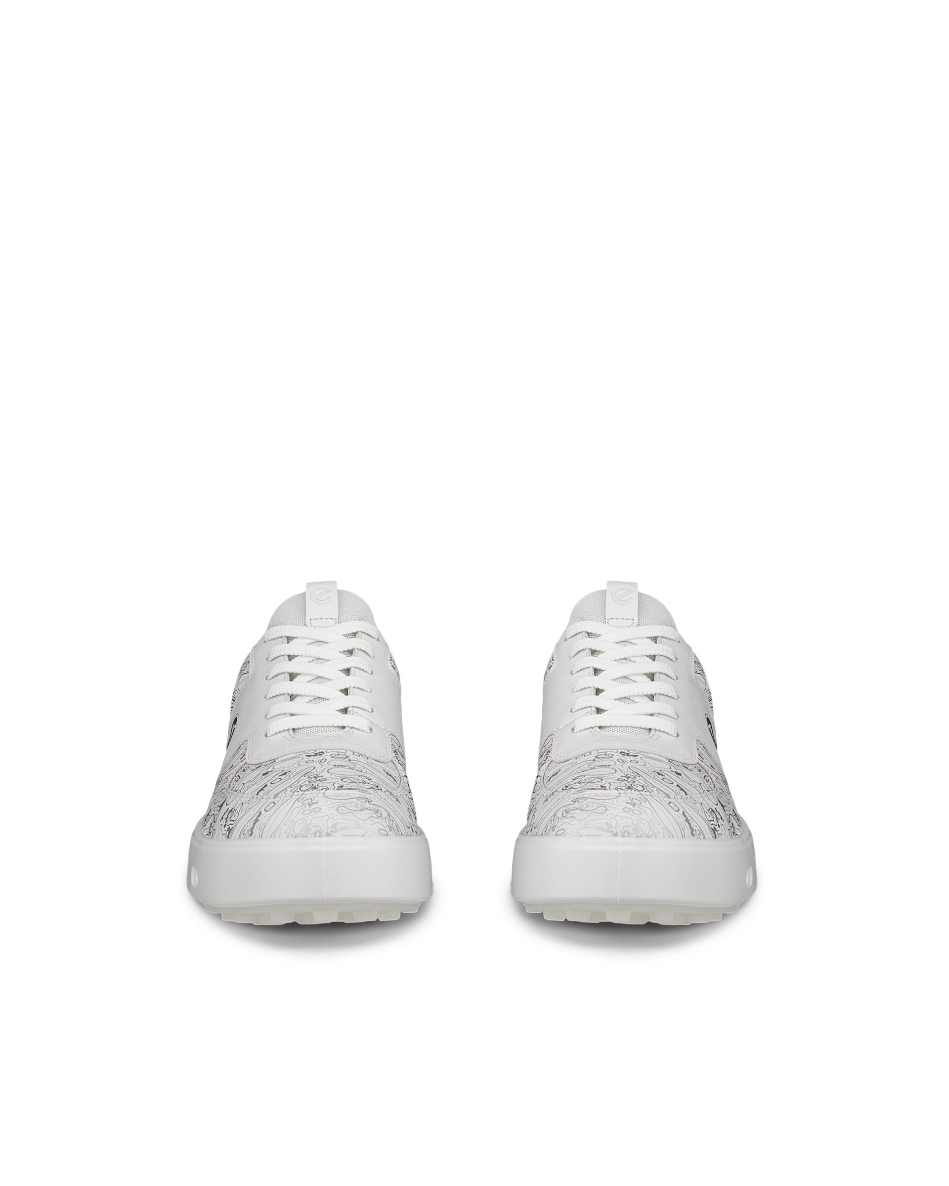 ECCO Golf Street 720 Graphic Women ウィメンズ レザーGore-Texゴルフシューズ - ホワイト - Front pair