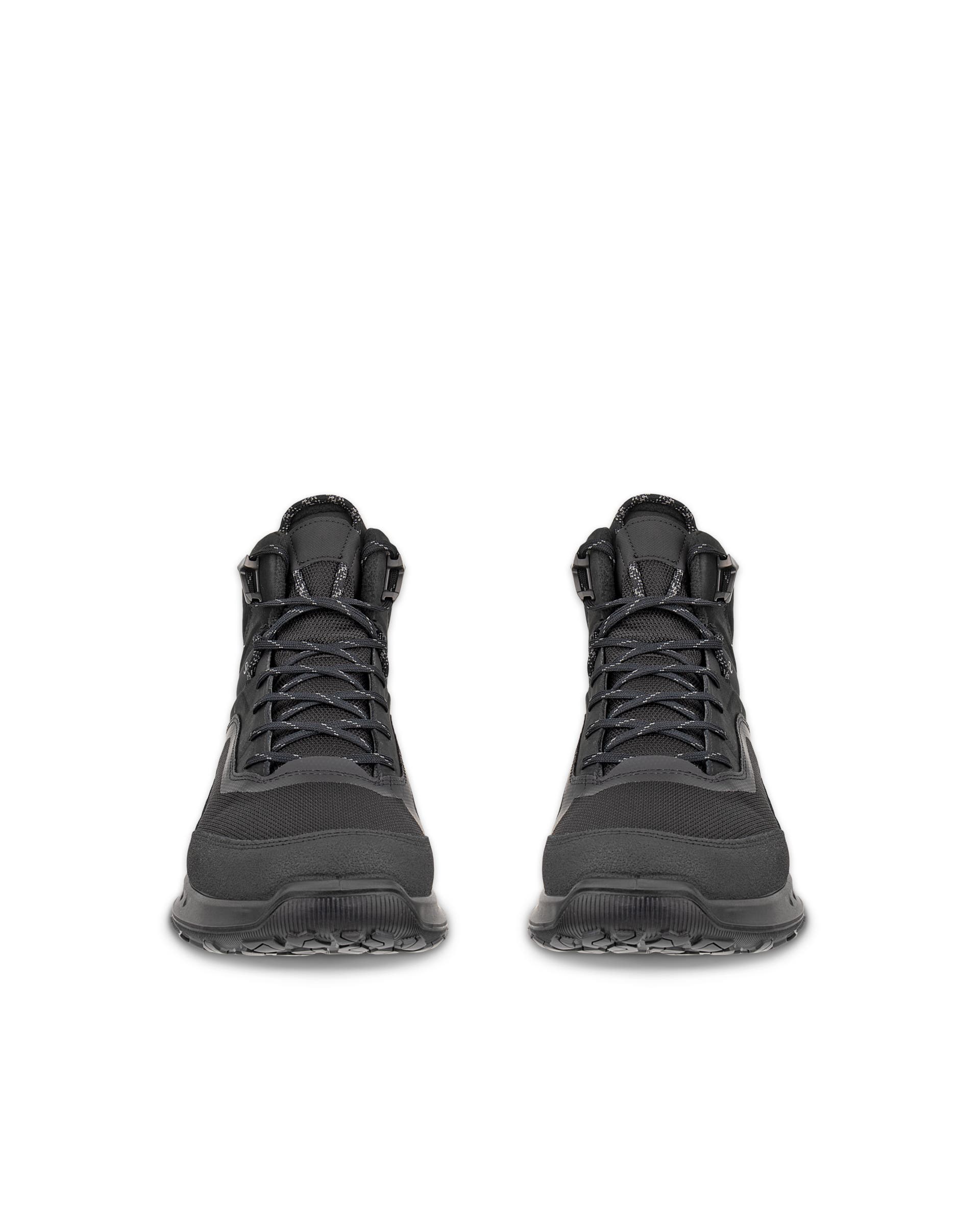 Men's ECCO® ULT-TRN Nubuck Waterproof Sneaker Boot - Black - Front pair