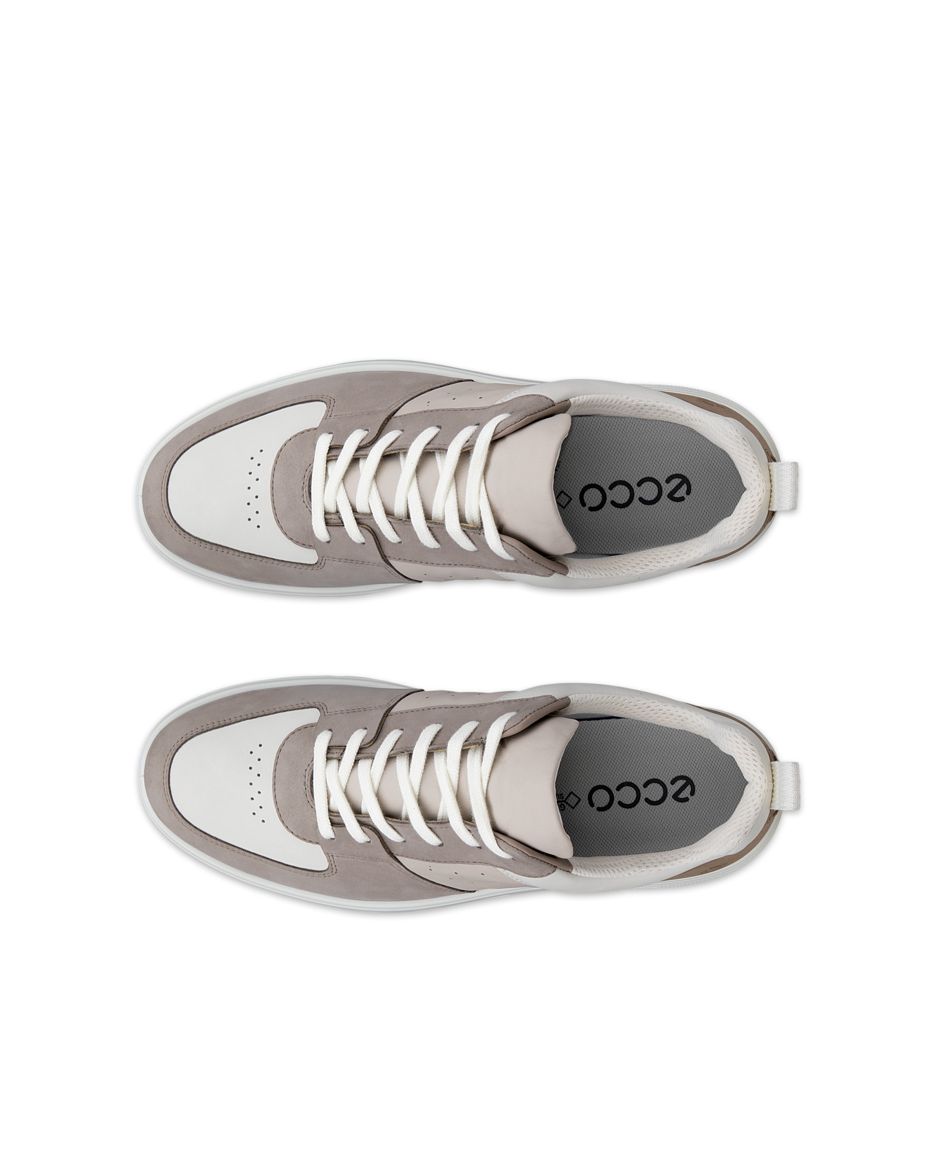 ECCO® STREET 720 muške tenisice od nubuka Gore-Tex - Siva - Top left pair