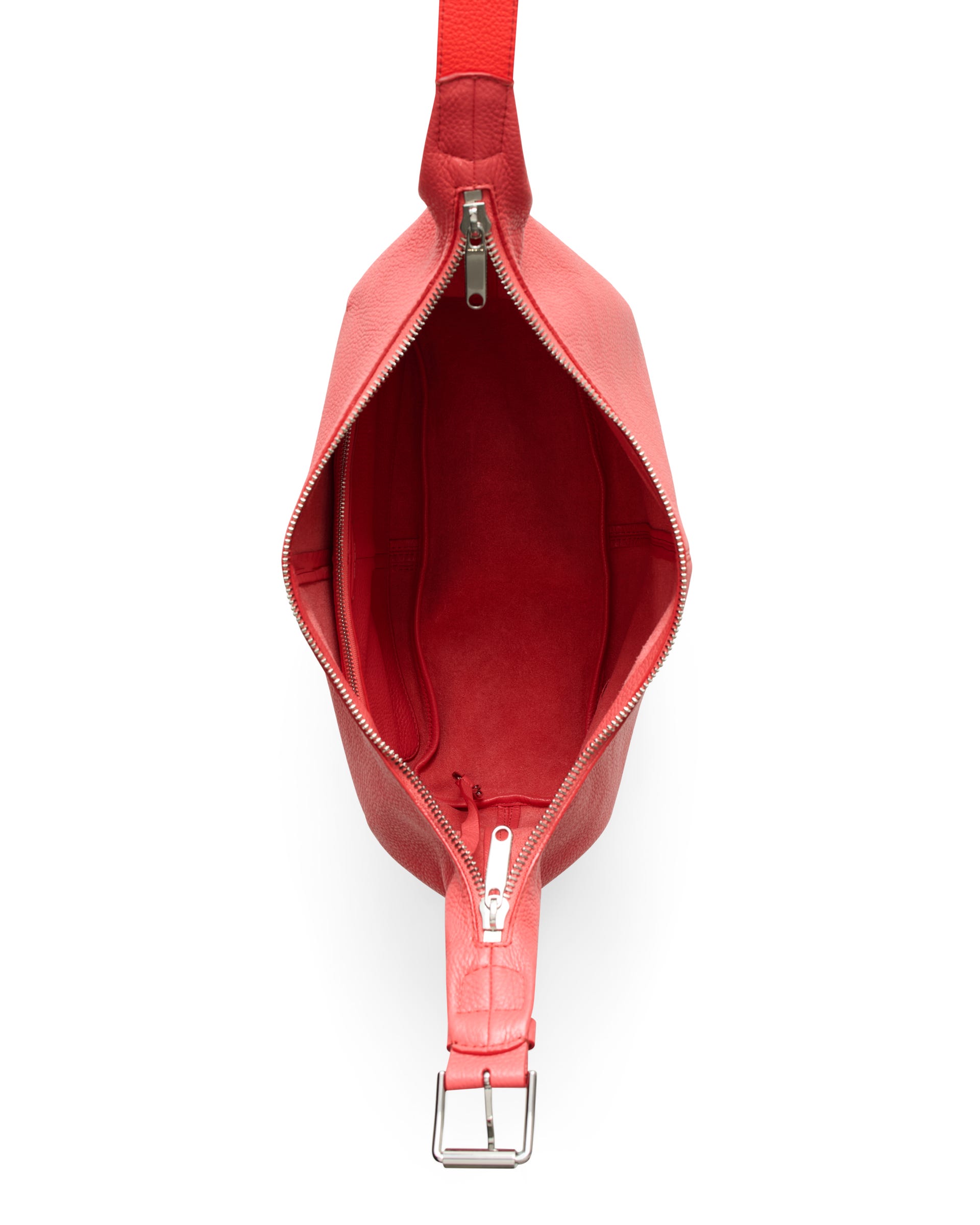 ECCO Hobo Soft Pebbled レザーホーボーバッグ - レッド - Birdeye