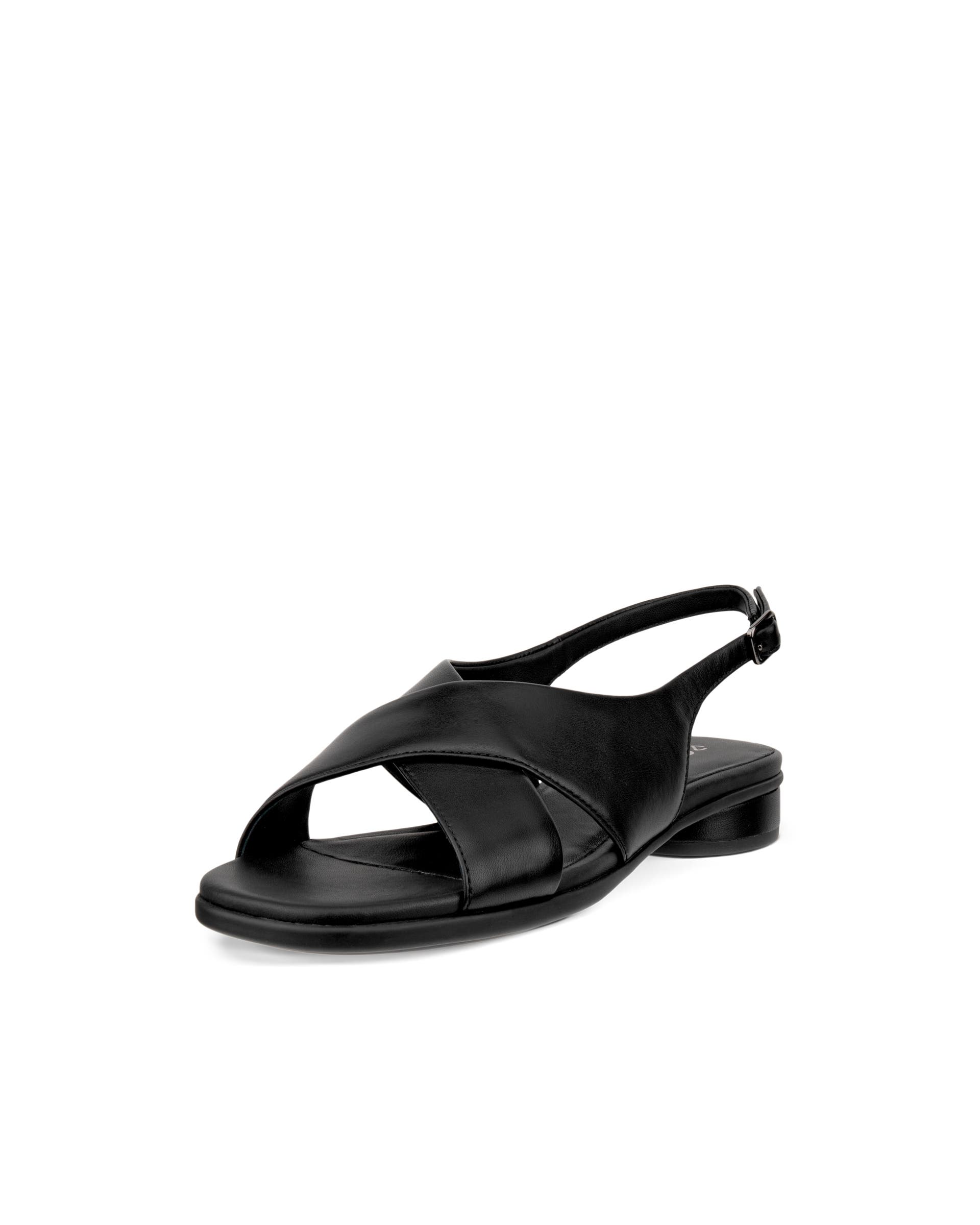 Women's ECCO® Sculpted Alba 25 Leather Heeled Slingback Sandal - Black - Main
