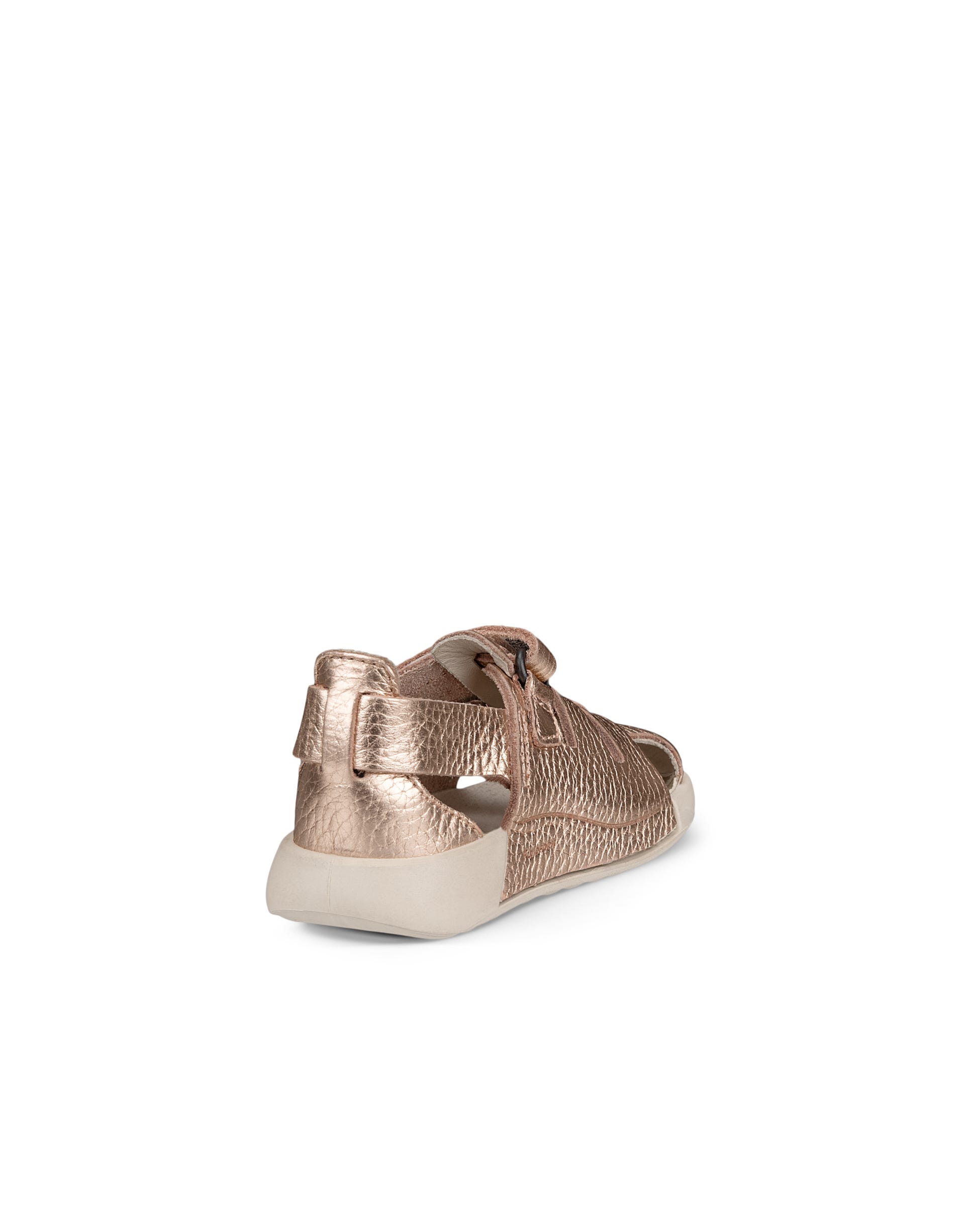 Kids' ECCO® Cozmo Leather Fisherman Sandal - Metallics - Back