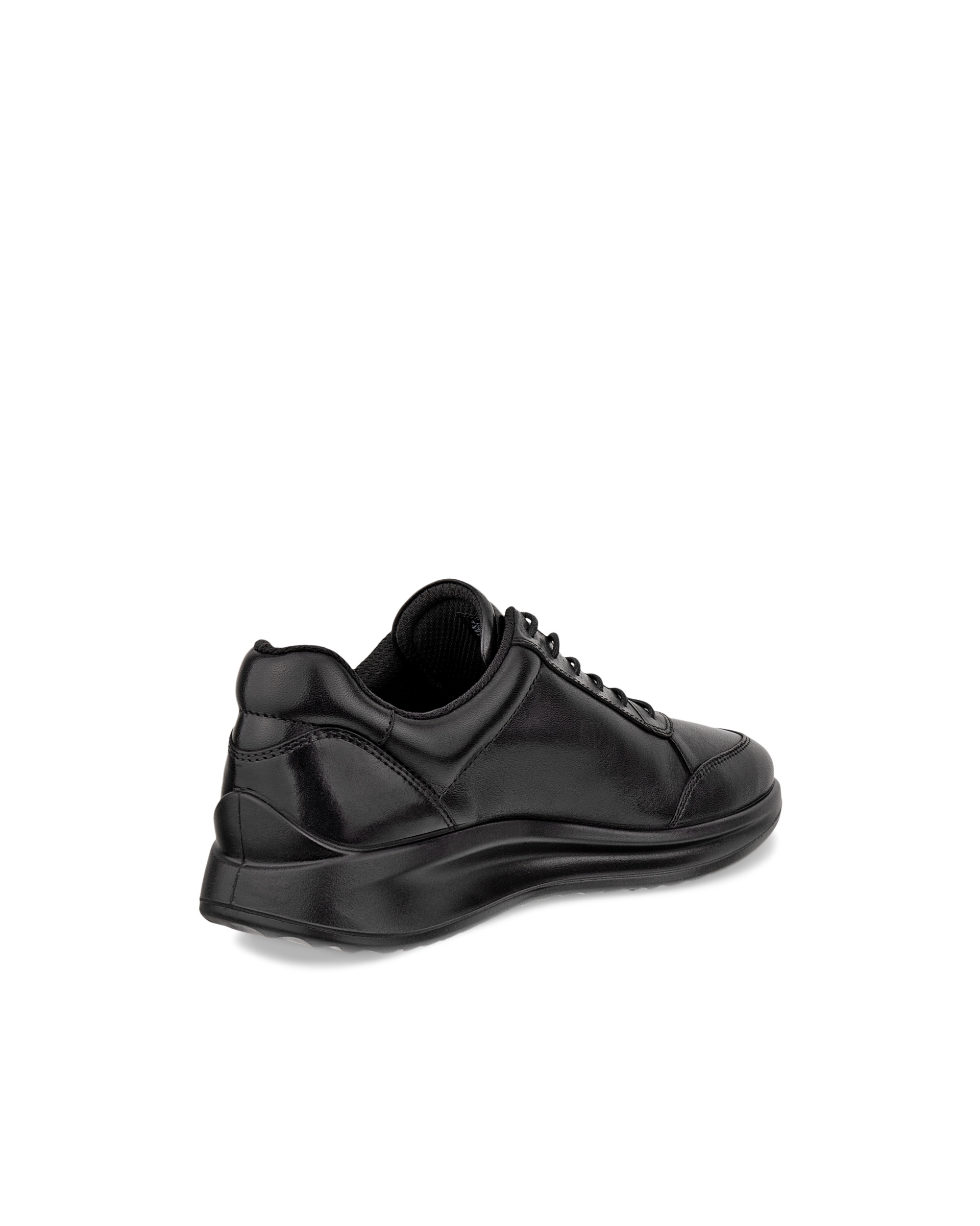 Men's ECCOยฎ Aquet Leather Shoe - Black - Back