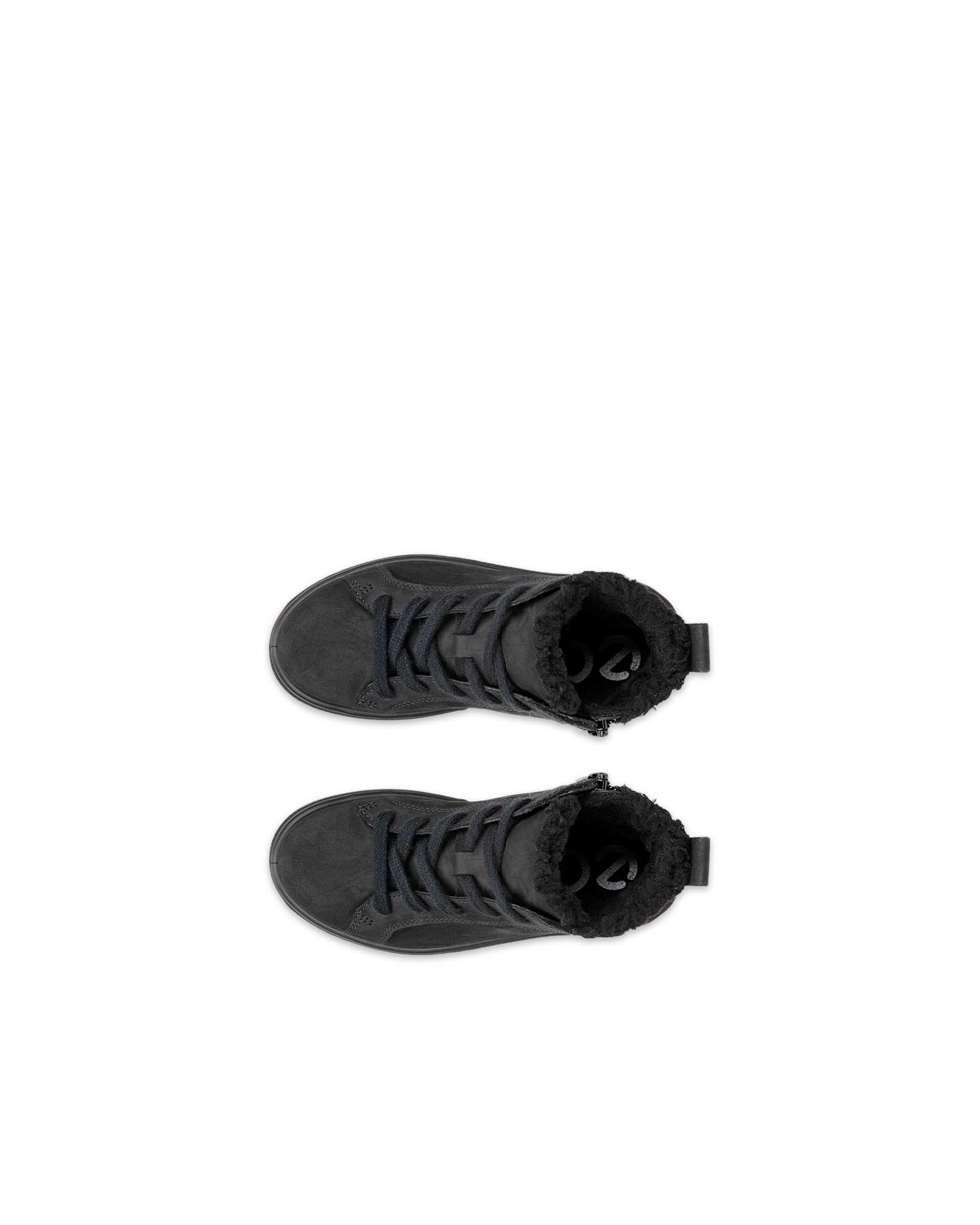 ECCO® SOFT 60 dječje vodootporne gležnjače od nubuka - Crna - Top left pair