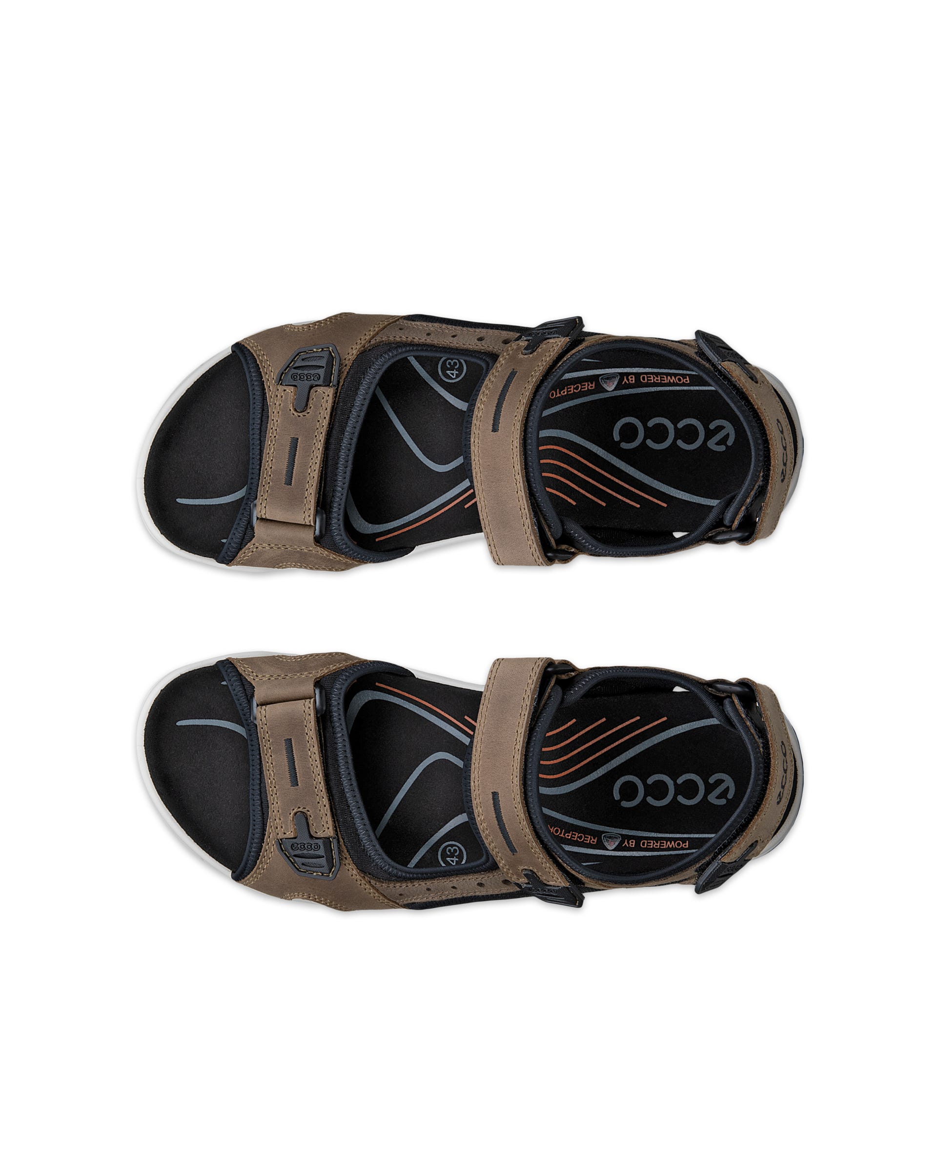 ECCO® OFFROAD Promenadsandal nubuck herr - Brun - Top left pair