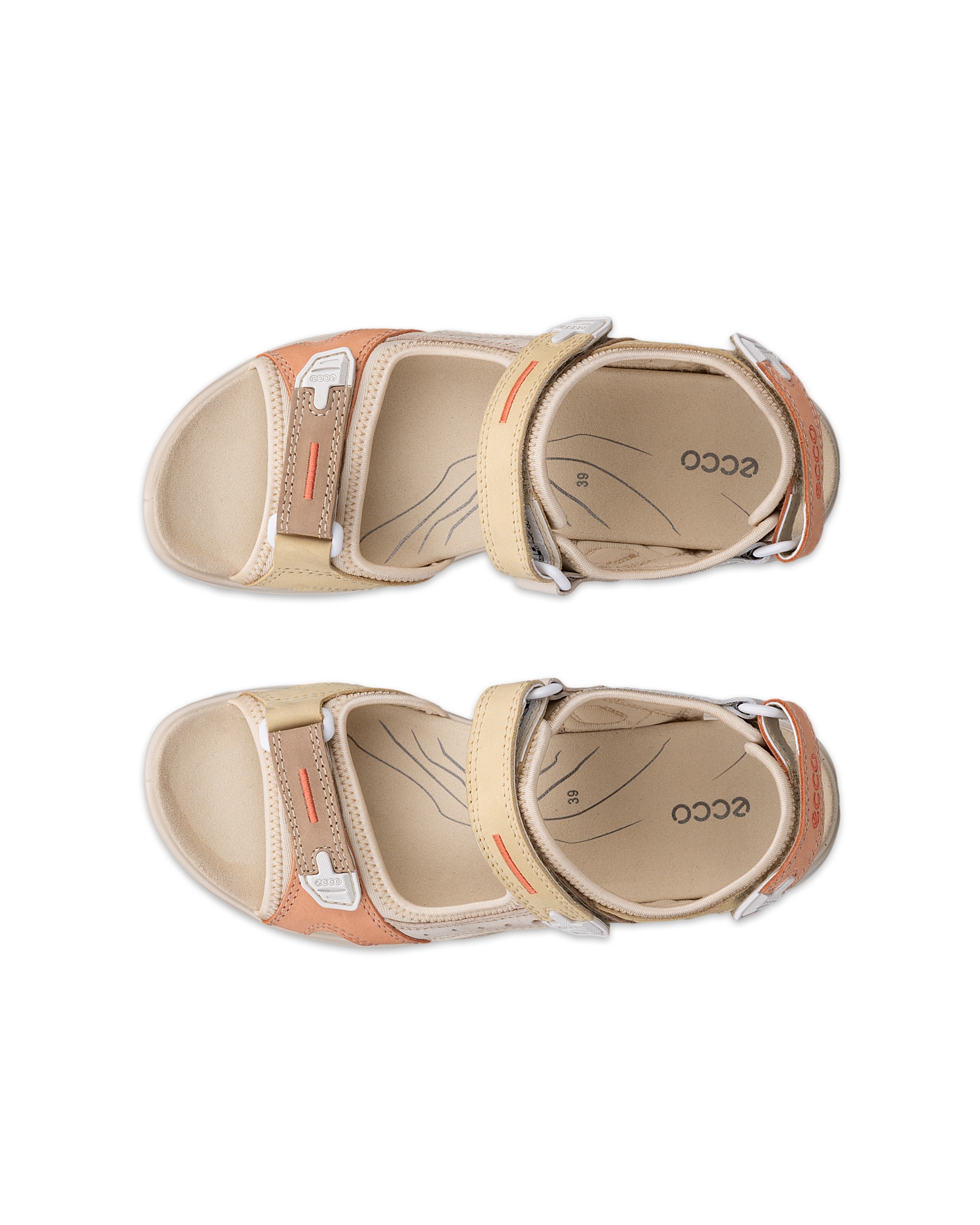 Dámské nubukové outdoorové sandály ECCO® Offroad - Vícebarevná - Top left pair