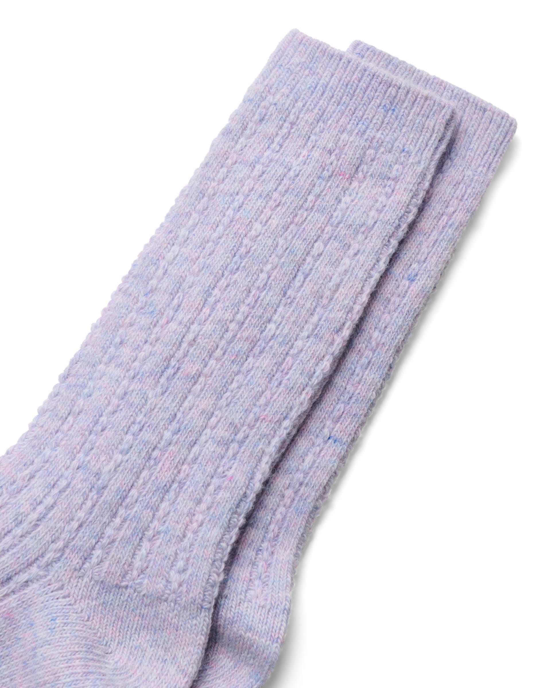 ECCO® HYGGE CABLE KNIT MID-CUT Damen Stricksocken mit Zopfmuster - Lila - Main