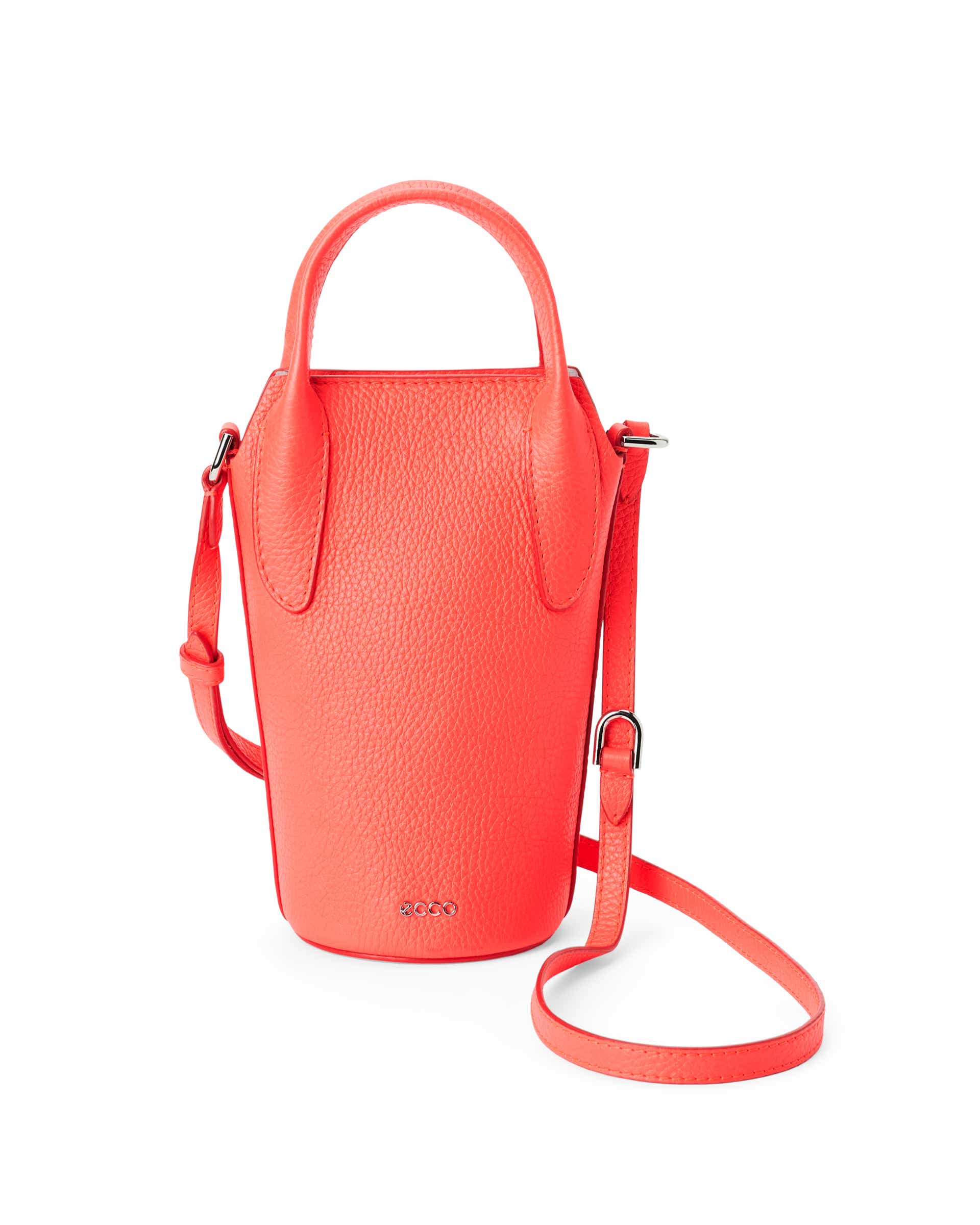 ECCO Pot Bag Leather レザークロスボディバッグ | レッド ECCO Pot Bag Leather レザークロスボディバッグ | レッド