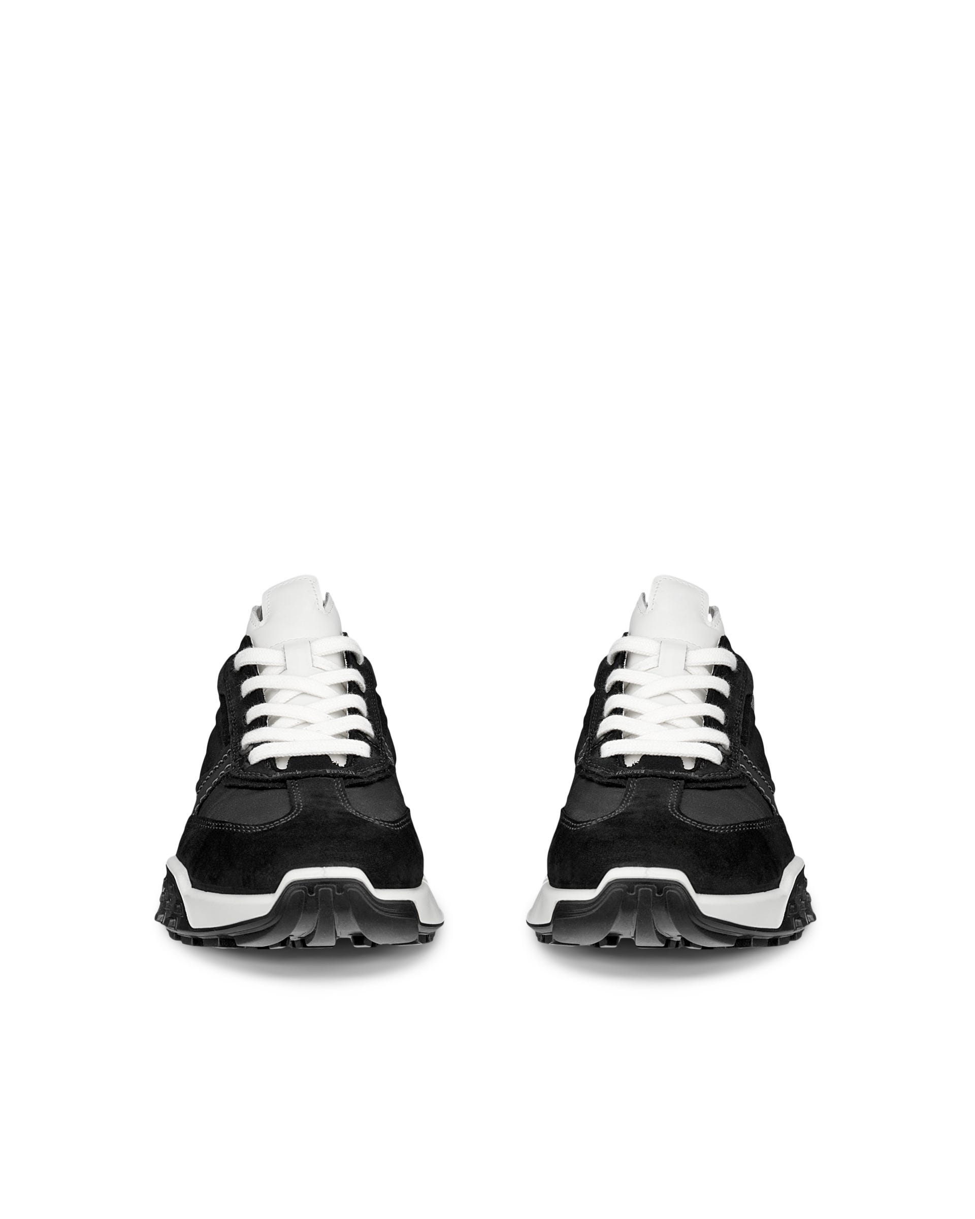 ECCO® Retro Sneaker baskets en cuir pour femme - Noir - Front pair