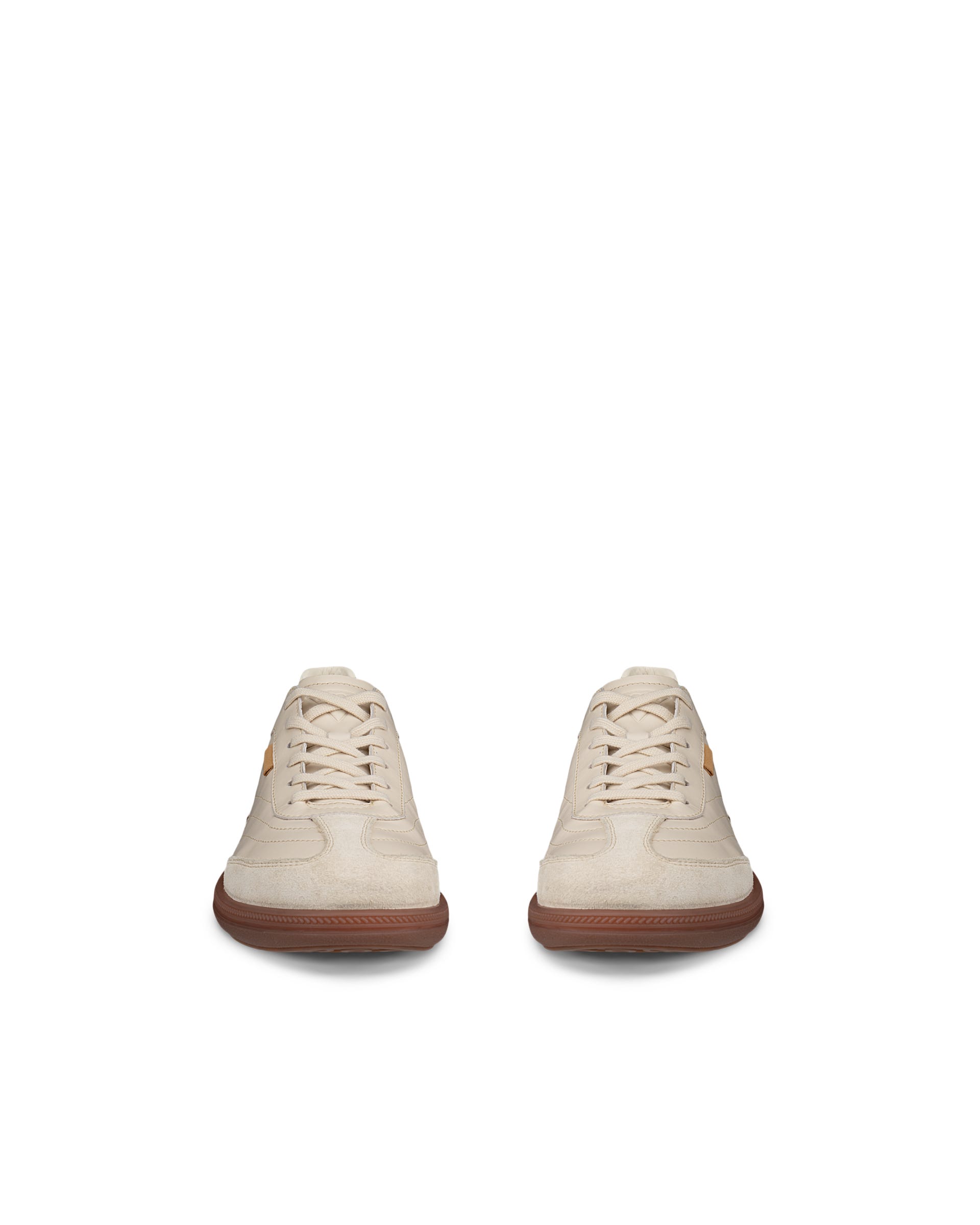 ECCO SOFT 11 WOMEN ウィメンズ レザースニーカー - ベージュ - Front pair