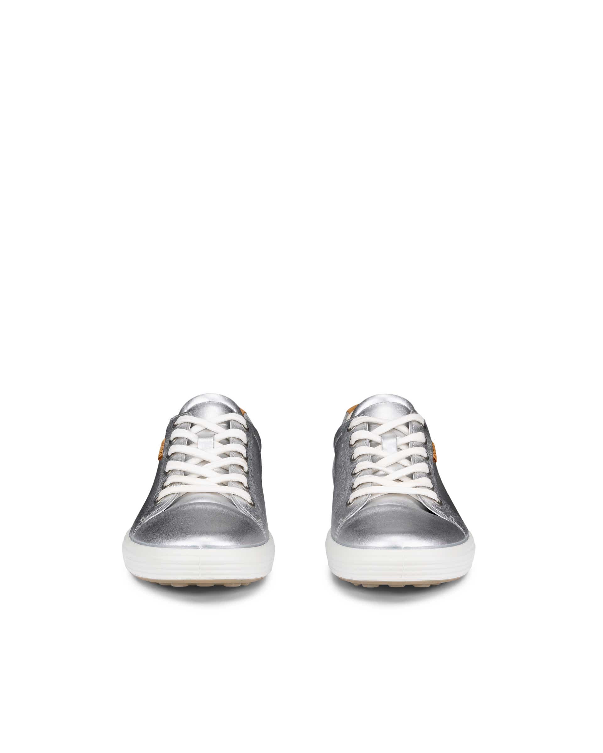 ECCO® Soft 7 baskets en cuir pour femme - Métallisé - Front pair