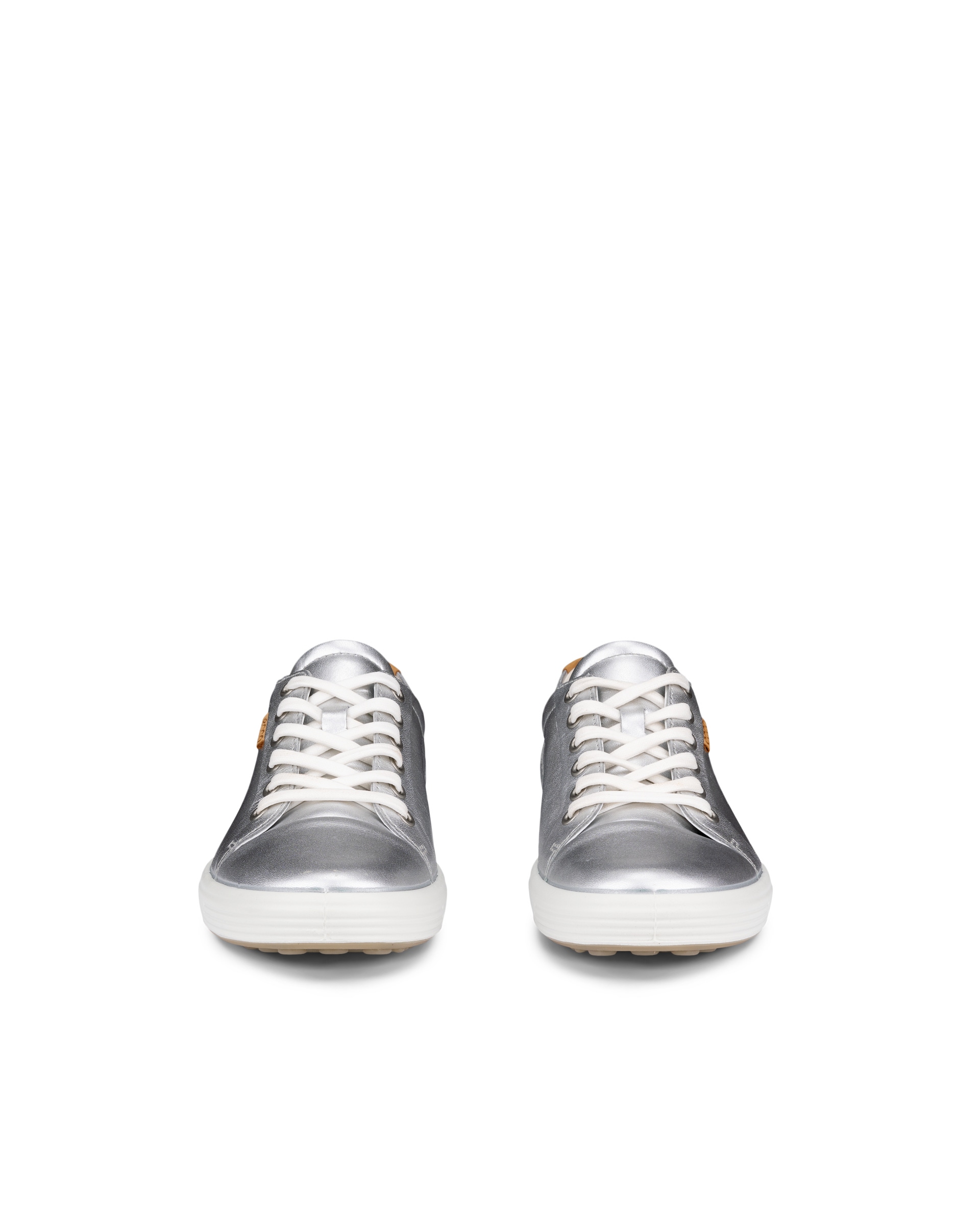ECCO® Soft 7 baskets en cuir pour femme - Métallisé - Front pair