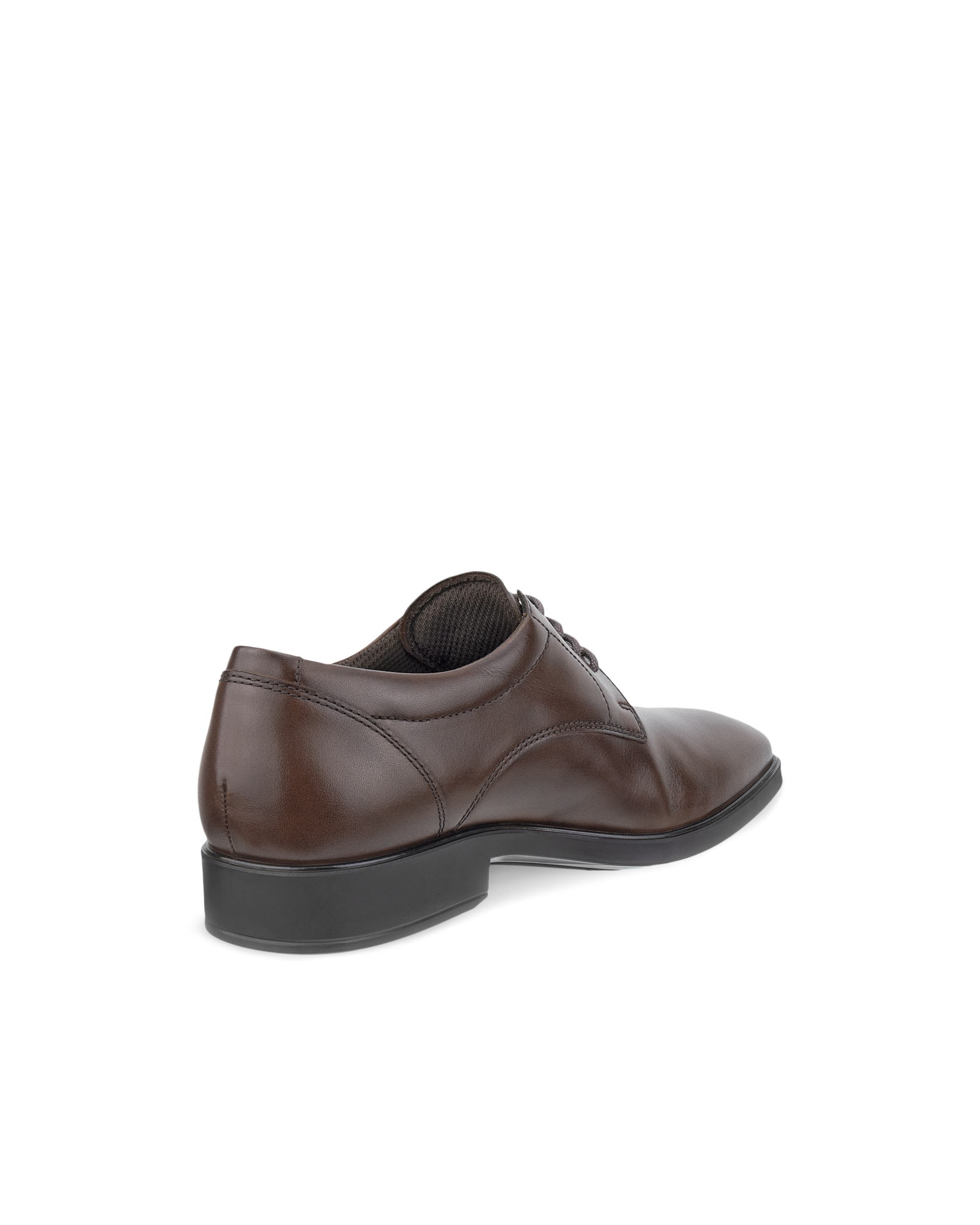 Męskie skórzane półbuty derby ECCO® METROPOLE MILAN - Brązowy - Back