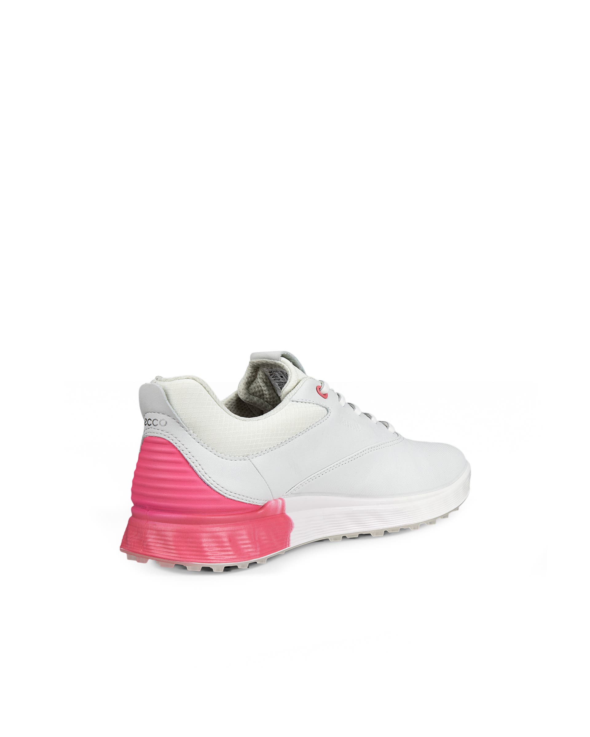 Ladies ECCO® Golf S-Three Leather Gore-Tex Shoe - White - Back