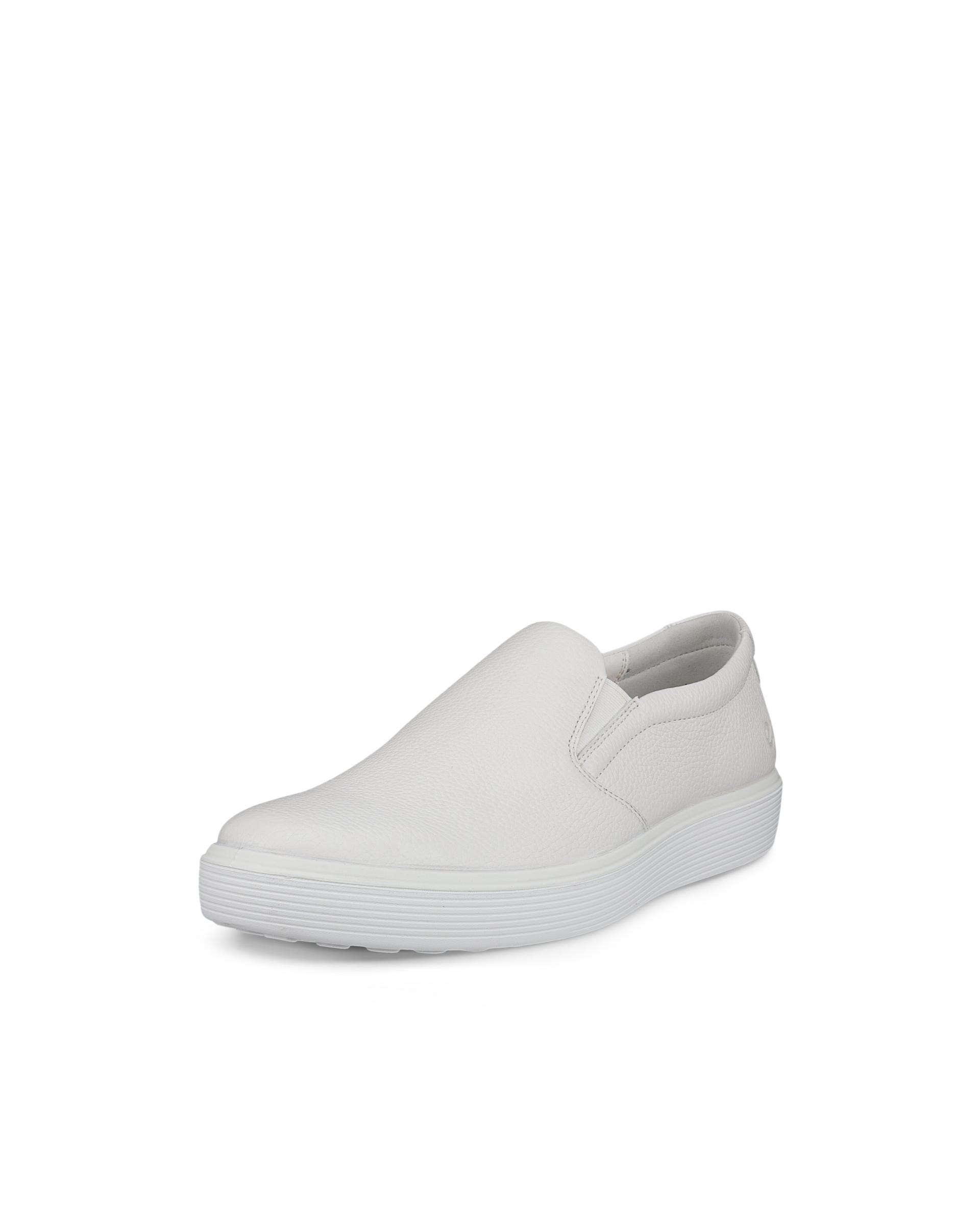 Men's ECCO® Soft 60 Leather Slip-On - White - Main