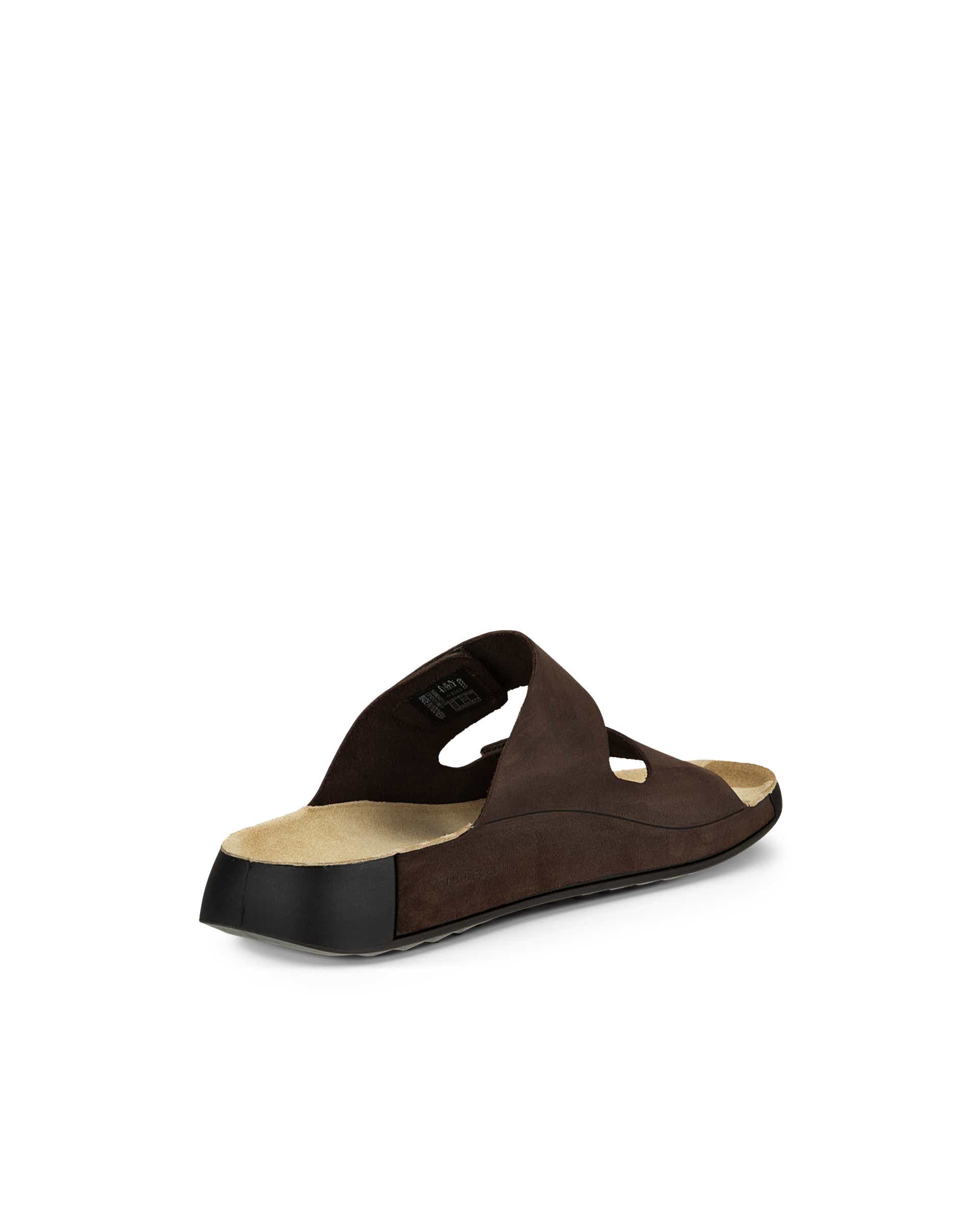 ECCO Cozmo Slide メンズ ヌバック2ストラップサンダル - ブラウン - Back
