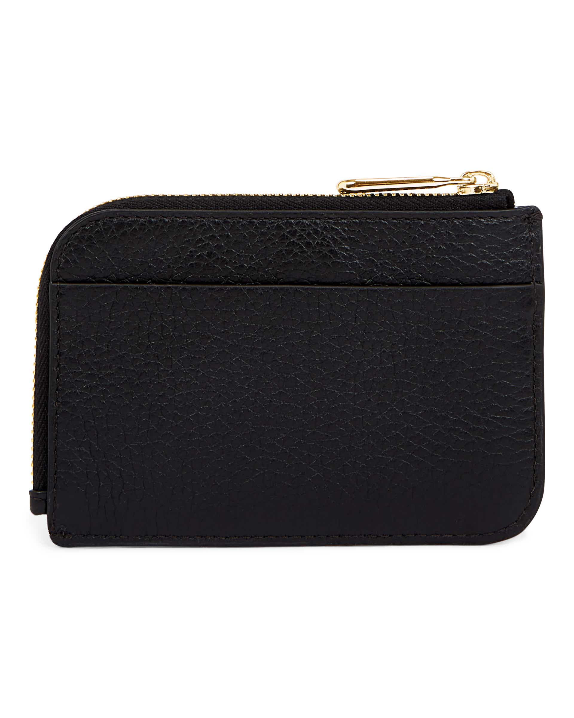 ECCO Card Case Zipped Pebbled レザーカードケース | ブラック ECCO Card Case Zipped Pebbled レザーカードケース | ブラック