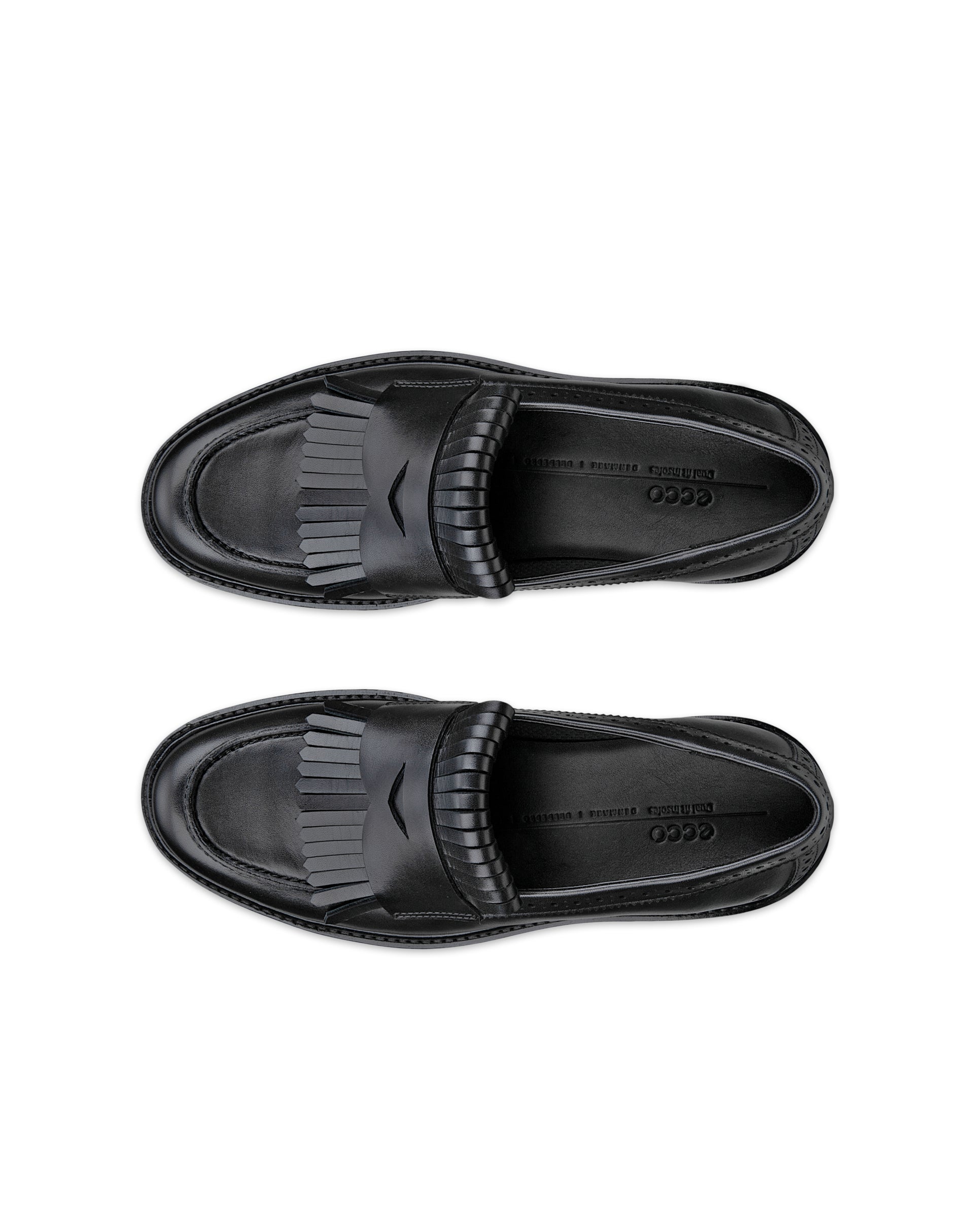 ECCO® METROPOLE OSLO mocassins en cuir pour femme - Noir - Top left pair