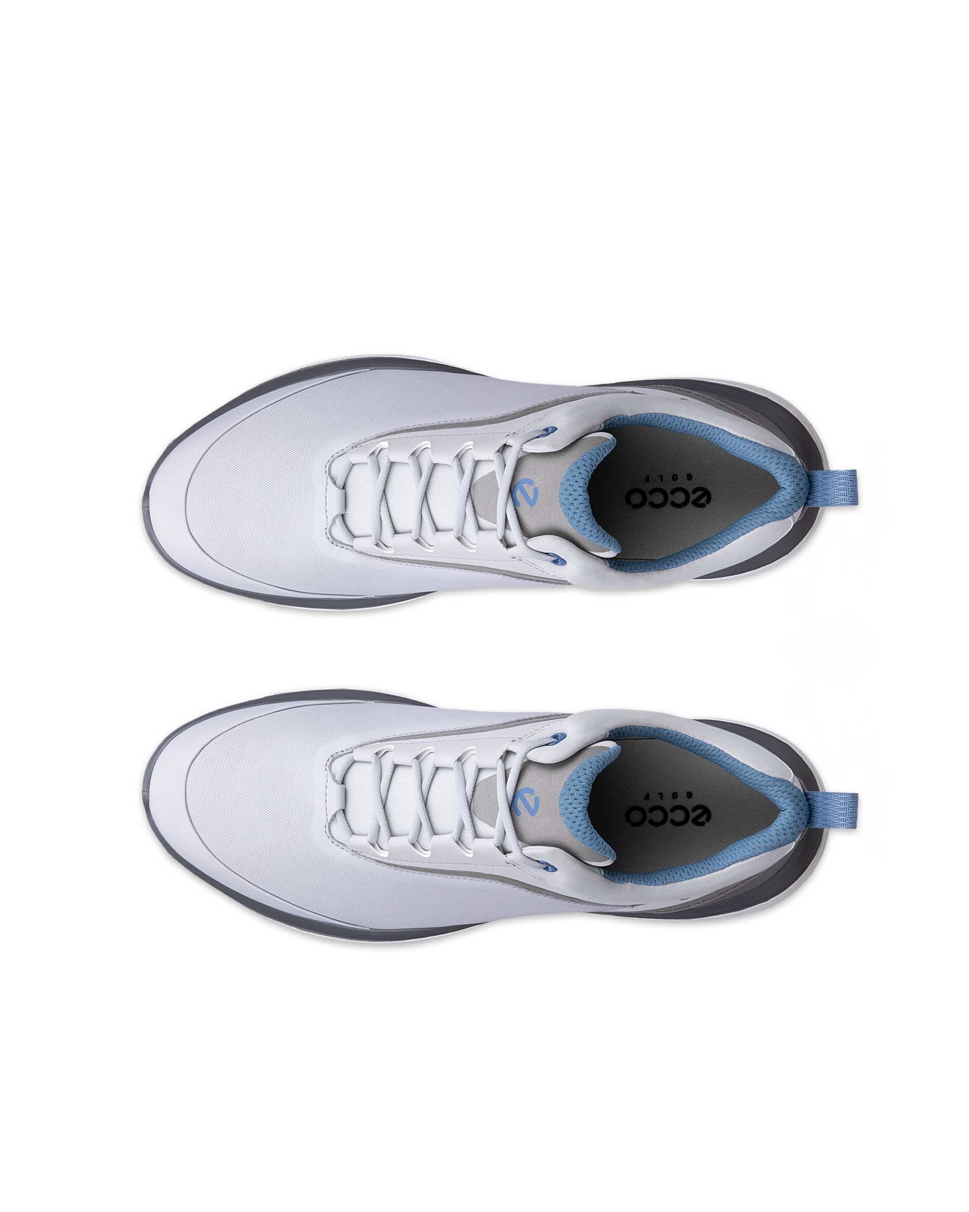 Men's ECCO® Golf LT1 Leather Waterproof Golf Shoe - Gray - Top left pair