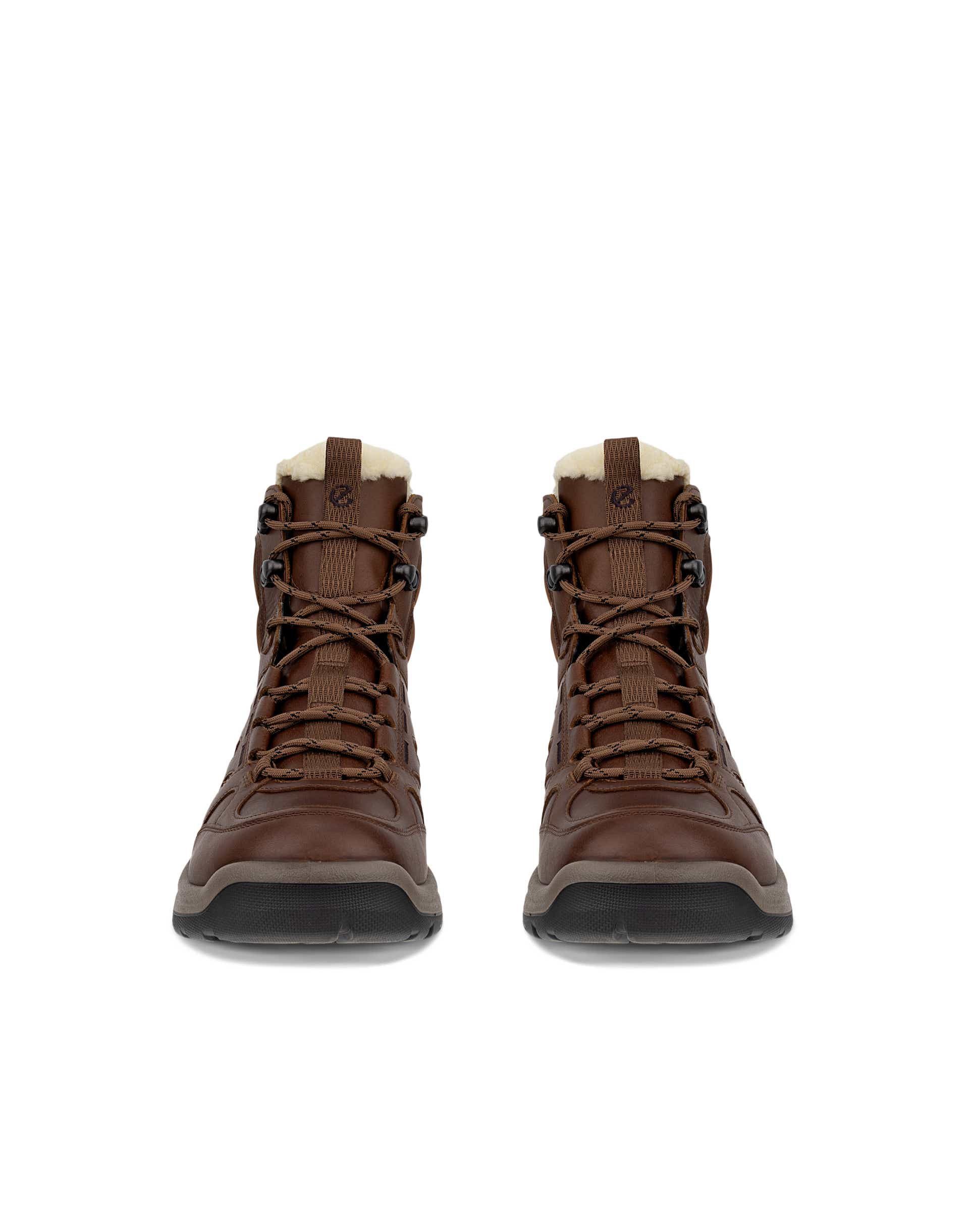 Women's ECCO® Offroad Leather Waterproof Mid-Cut Outdoor Boot - Brown - Front pair